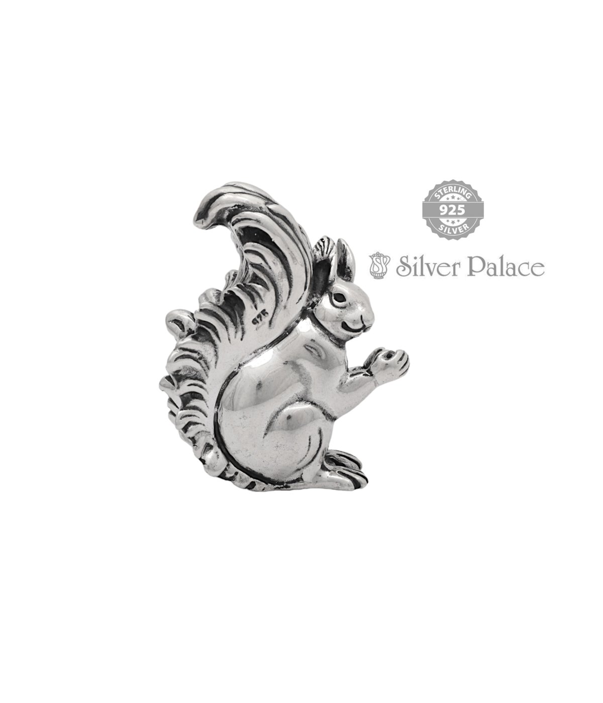 92.5 OXIDIZED SILVER AVIDA COLLECTION SQUIRREL IDOLS FOR KIDS GIFT