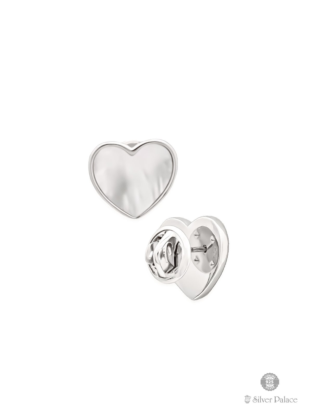 925 STERLING SILVER HEART SHAPE COLLAR BUTTON FOR YOUR SHIRT