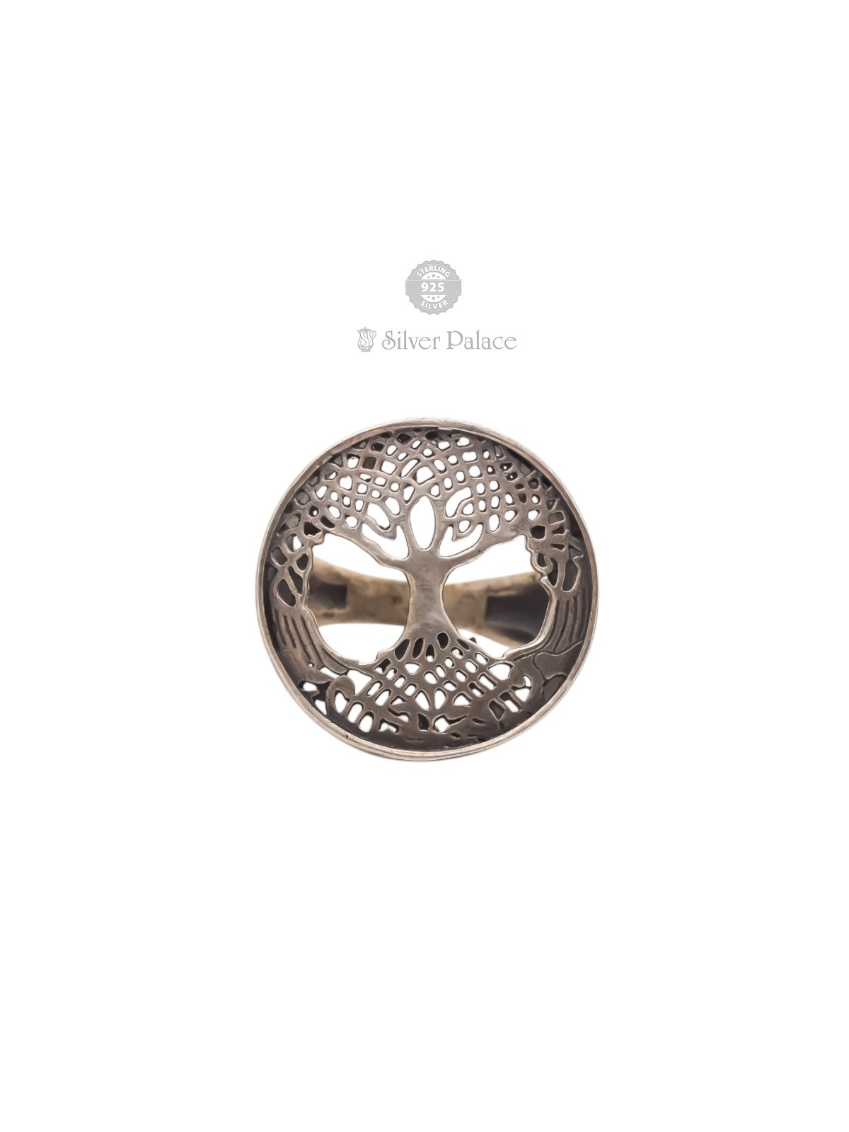 92.5 OXIDISED SILVER HANS COLLECTION BANYAN TREE RING FOR WOMEN