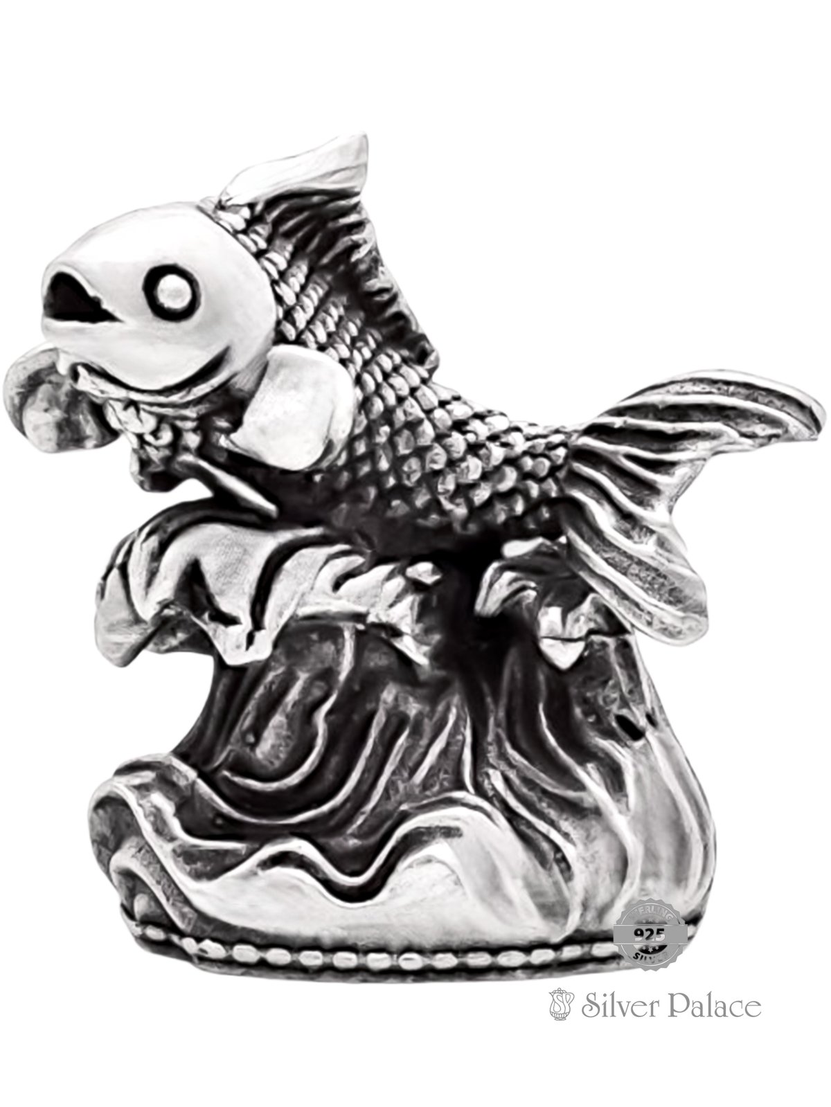 925 OXIDISD SILVER FISH IDOL TO MAKE POSITIVE ENERGY FOR YOUR HOME
