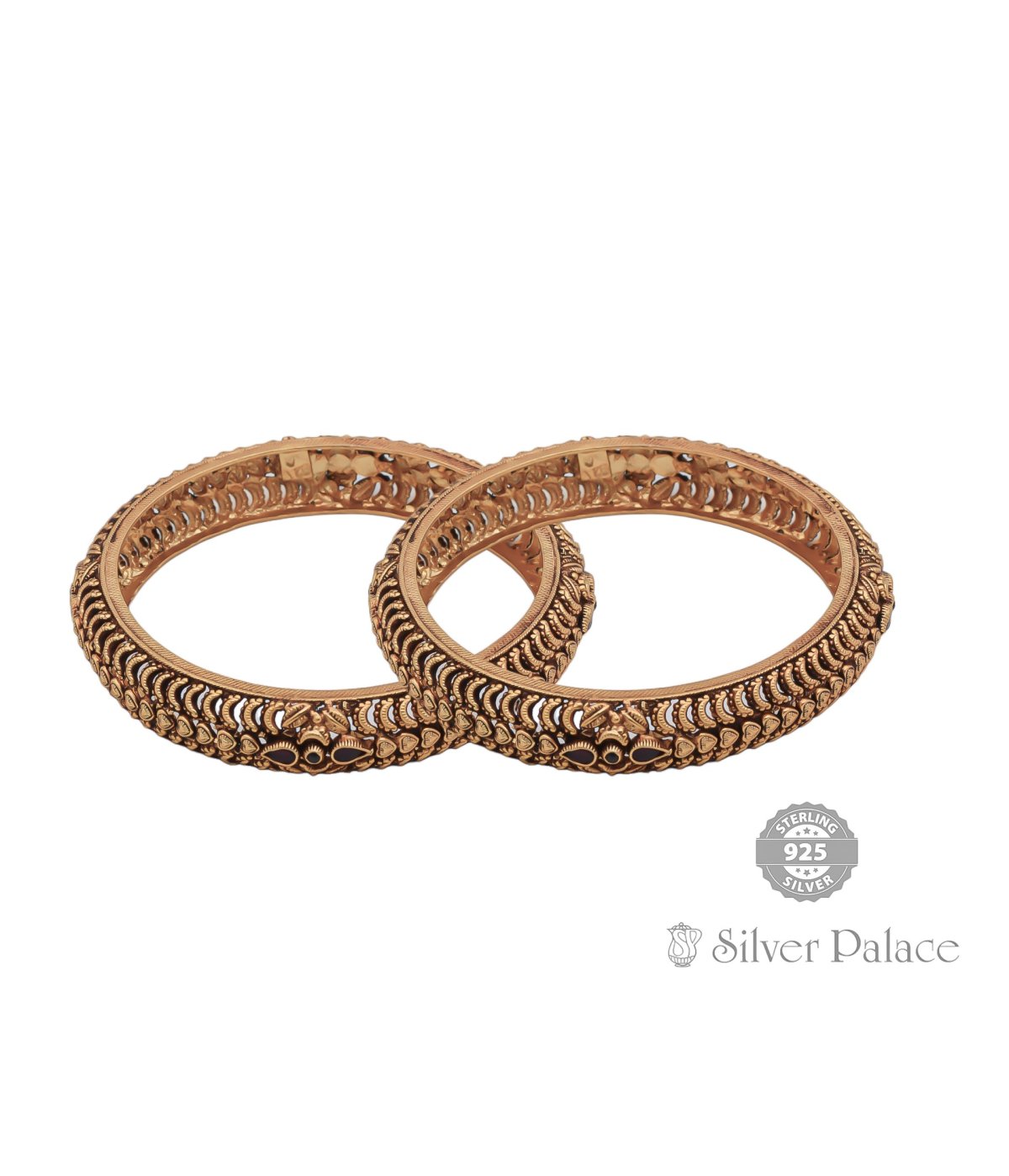 GOLD POLISH WITH TRADITIONAL BANGLE FOR WOMEN