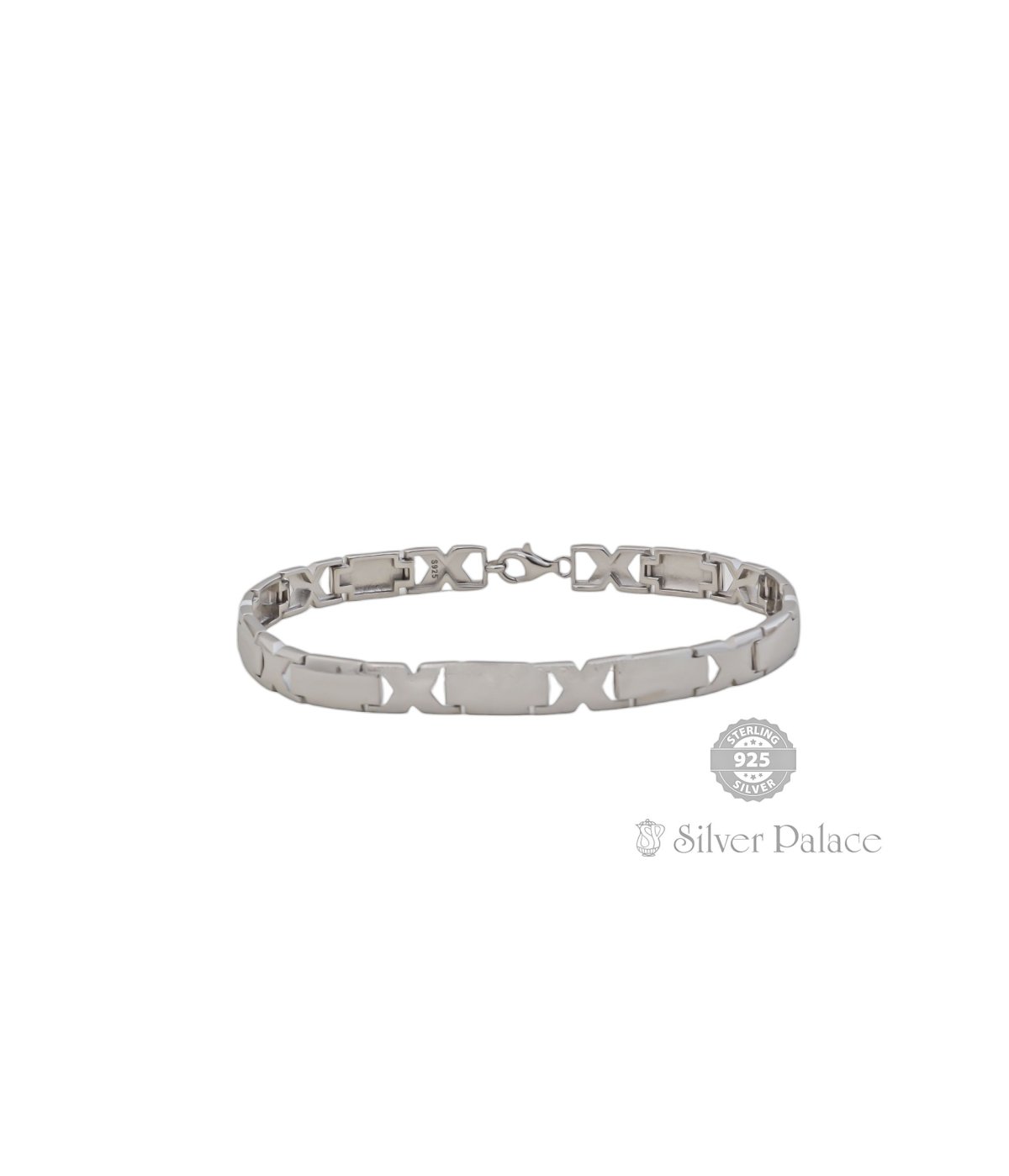 925 Sterling Silver Fancy Design Chain Bracelet For Mens & Boys
