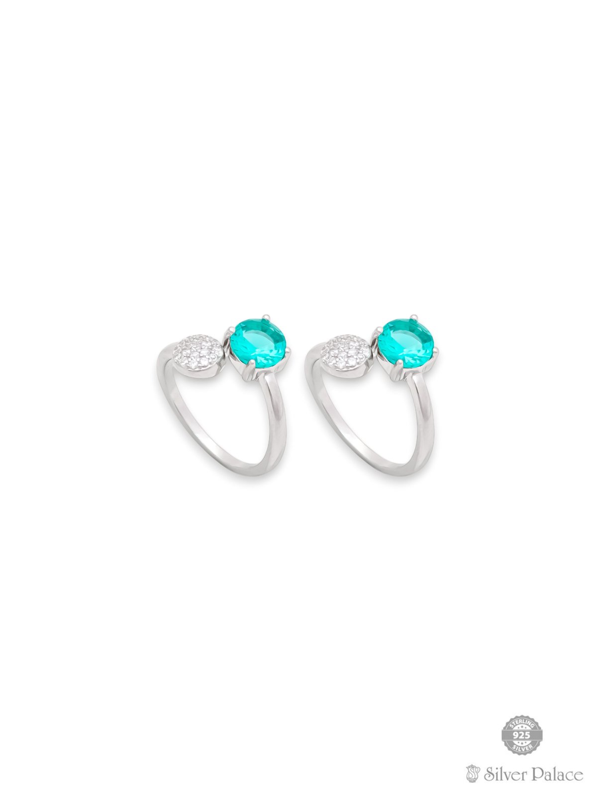 92.5 STERLING SILVER CZ ADJUSTABLE TOE RING FOR YOUR WIFE PUYA COLLECTION 