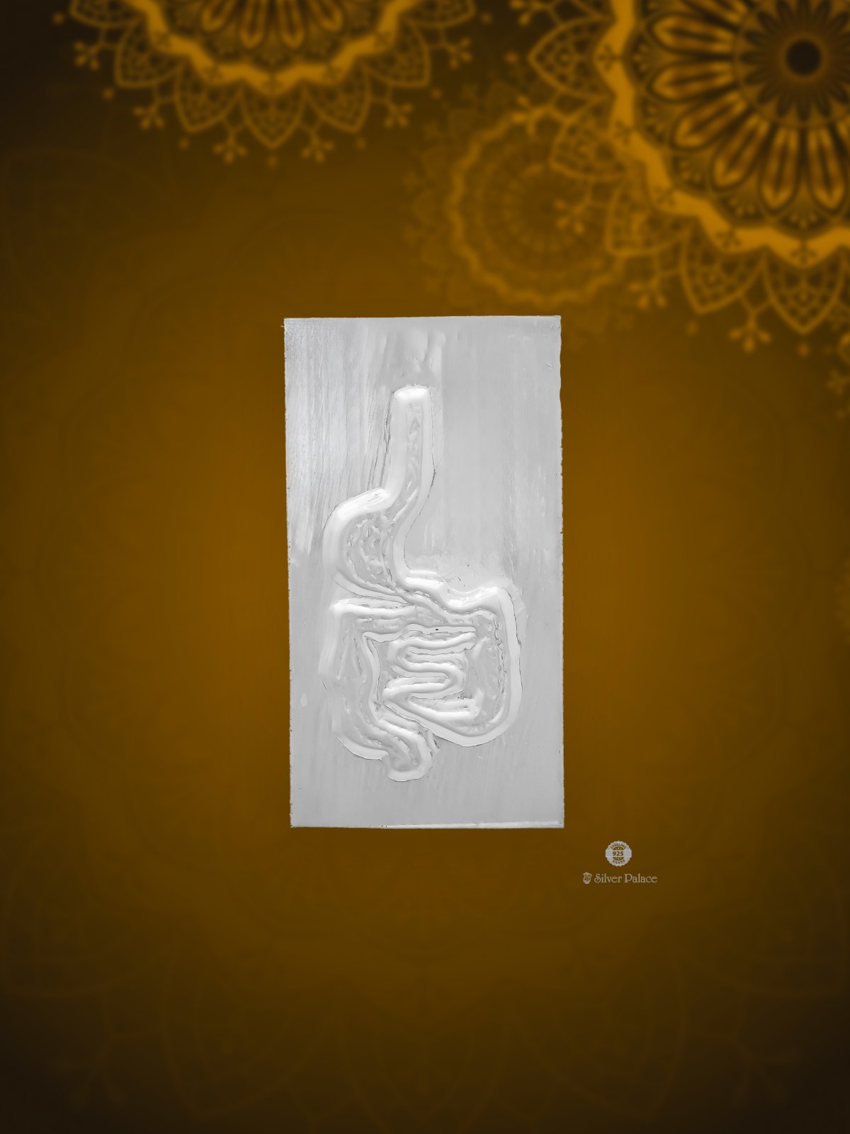 925 SILVER HUMAN INTESTINES SILVER SHEET FOR RITUAL USE SHRI COLLECTION 