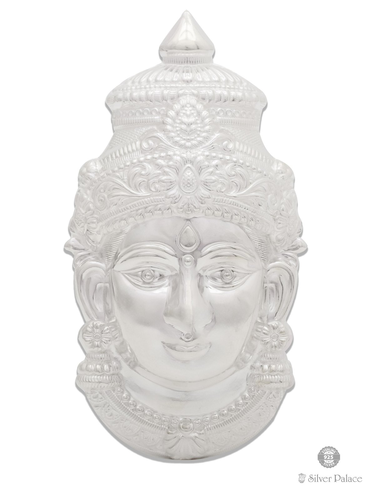 925 Pure silver plain design amman face for varalakshmi festival 