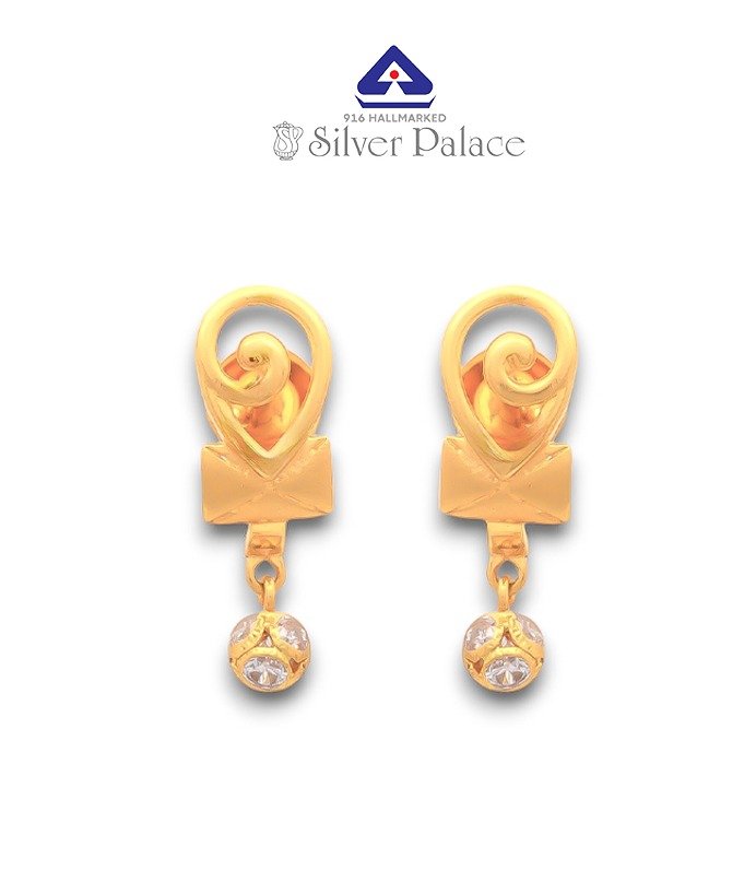  916  Gold With Kanche Collections Fancy Design & Matt Finish Earr Hoops For Girls