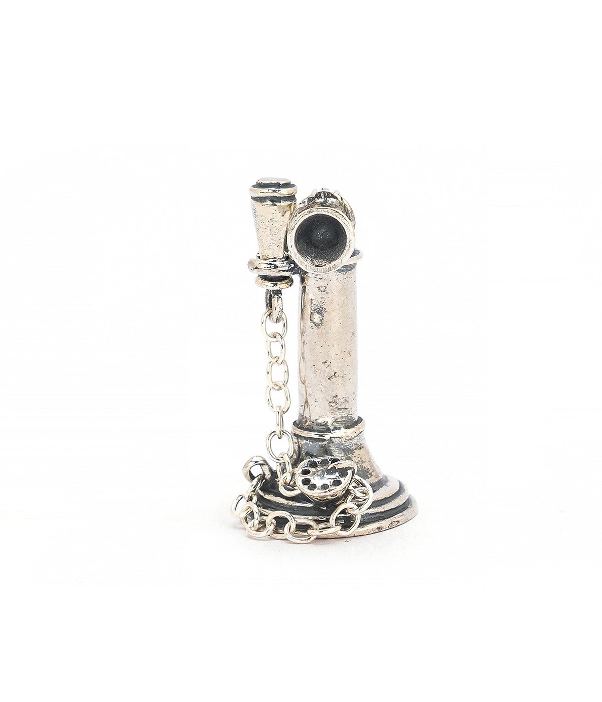 92.5 STERLING SILVER  MINIATURE á¹¬ELEPHONE CHARM FOR GIFT