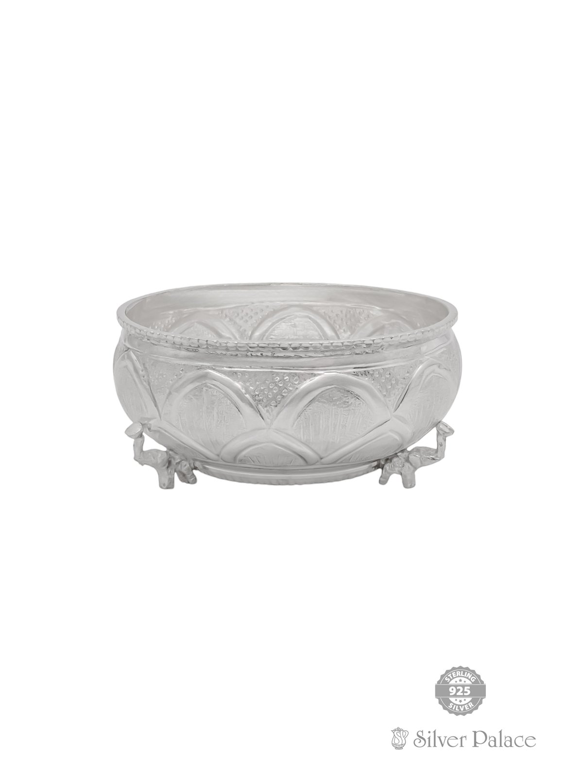 925 PURE SILVER FLOWER NAGAS BOWL FOR MULTI USE 