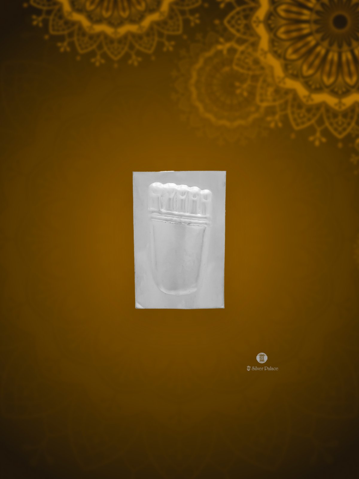 925 SILVER HUMAN FOOT SILVER SHEET FOR TEMPLE USE SHRI COLLECTION 