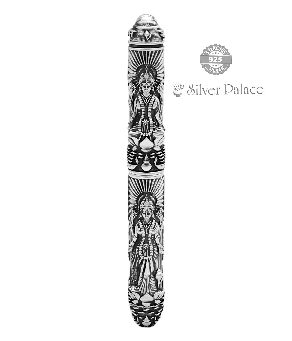 925 OXIDIZED SILVER ANTIC DIVINE DESIGNER MASTERPIECE PEN WRITING INSTRUMENT FOR COLLECTORS