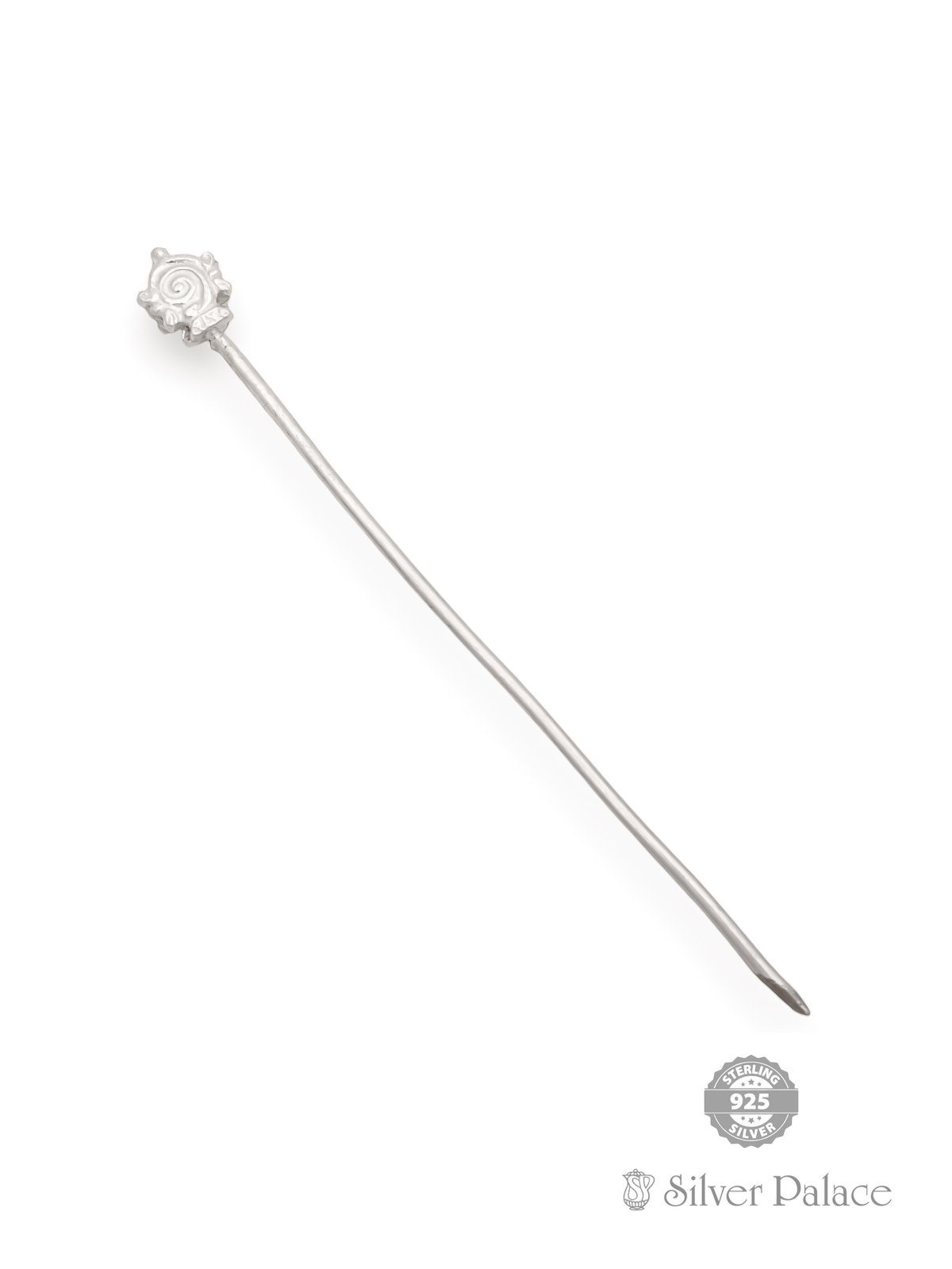 925 PURE SILVER NAMAM STICK WITH SANGU , SAKKARAM MOTIF 