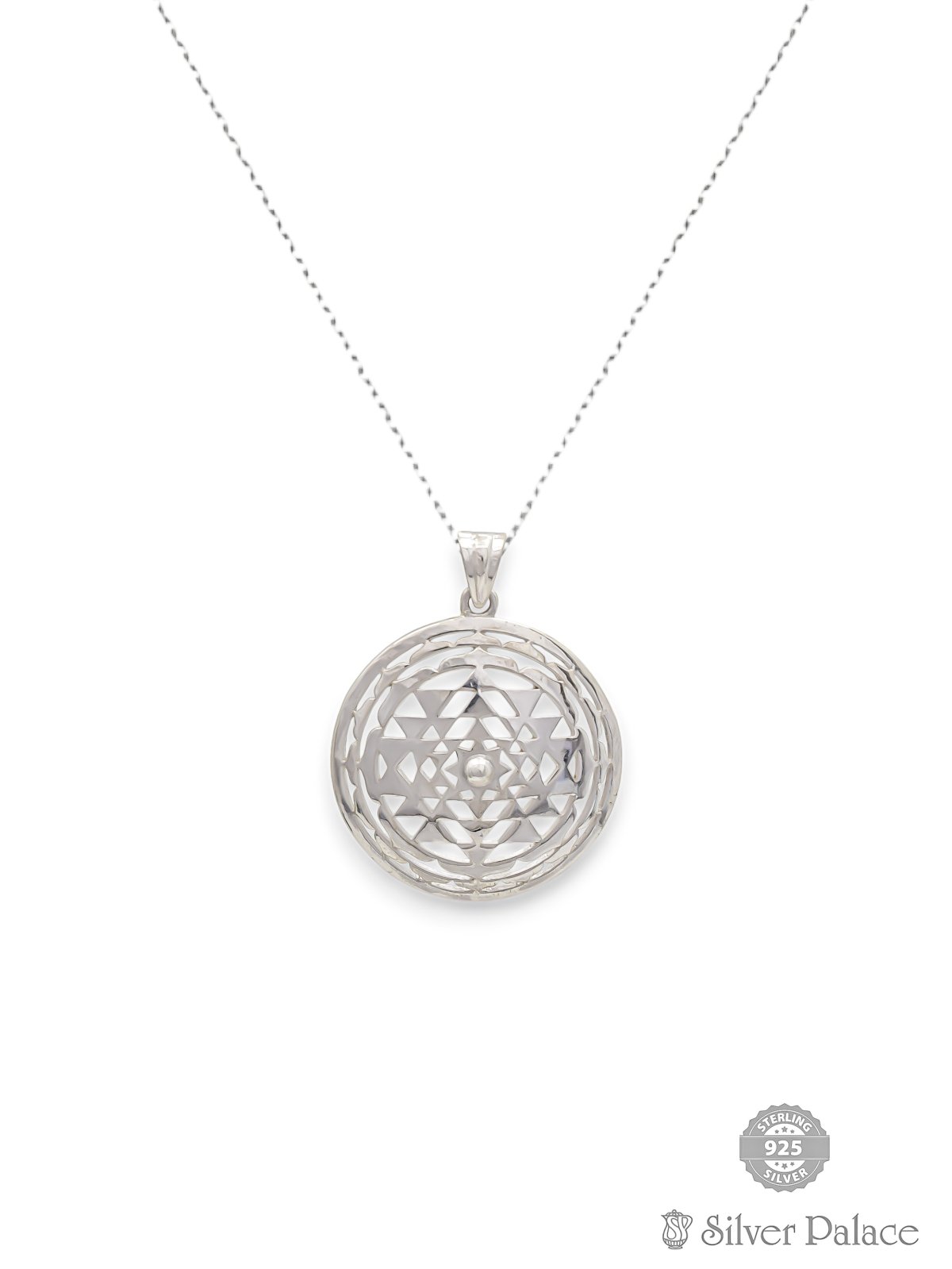 925 sterling silver sri chakra pendant for spritual gift
