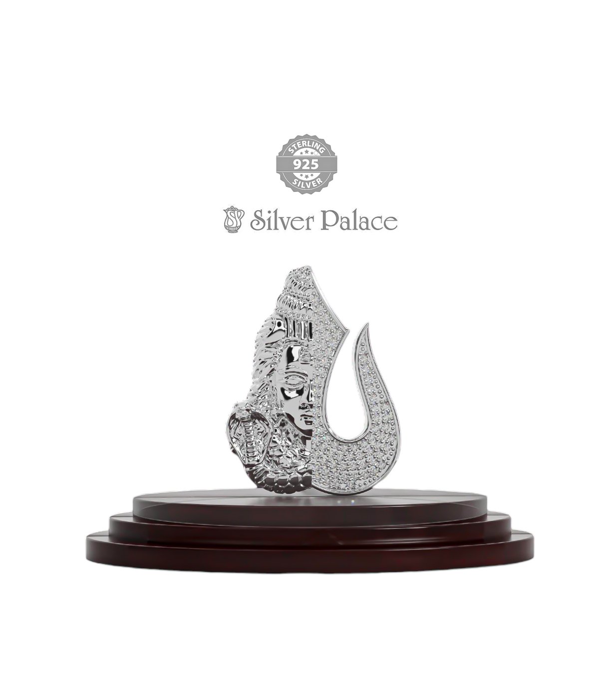 925 STERLING SILVER EJI COLLECTION GANESHA WITH LORD SHIVA IDOL FOR POOJA PURPOSE