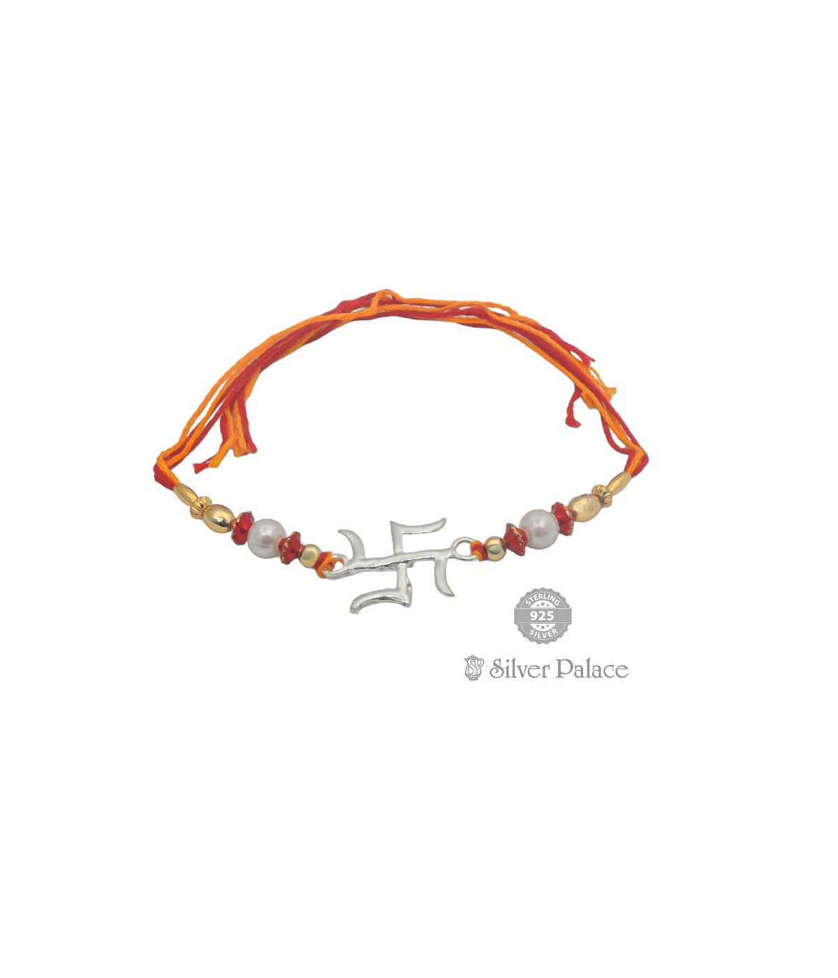92.5 PURE SILVER SWASTIK RAKHI FOR BROTHERS AND SISTERS