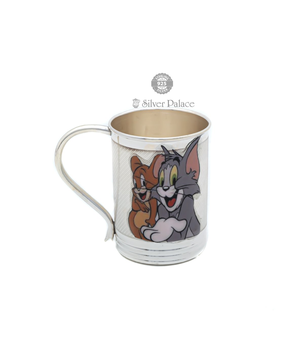 92.5 SILVER TOM AND JERRY  BABY TUMBLER FOR KIDS