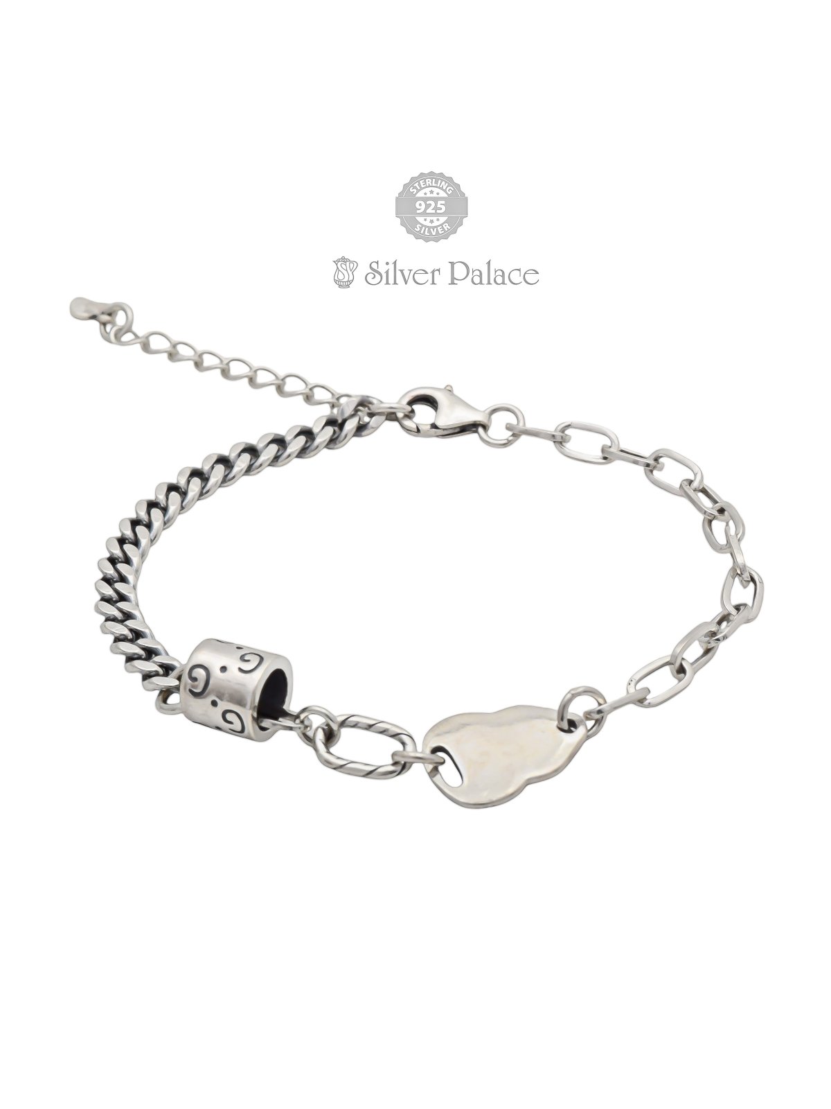 925 STERLING SILVER CHAIN DESIGN BRACELET FOR GIRLS MAUVE COLLECTION 
