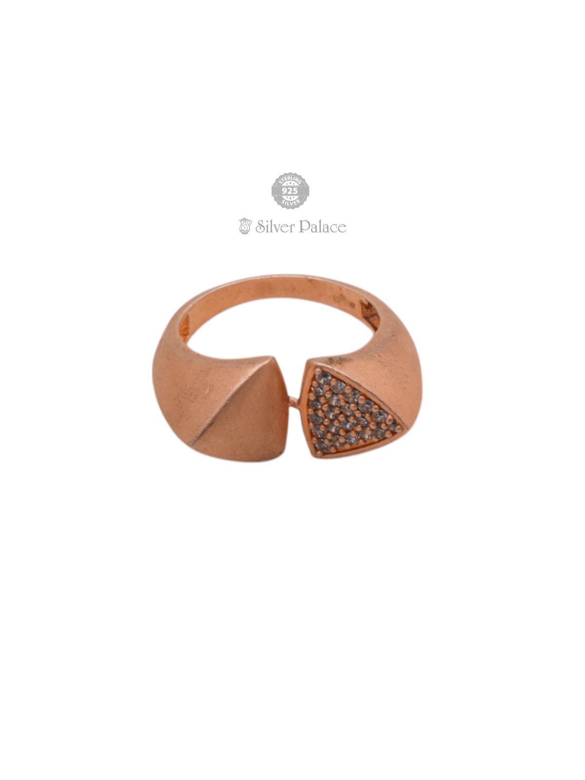 925 STERLING SILVER SHEYA COLLECTION ROSE GOLD SOLID WOMEN RING