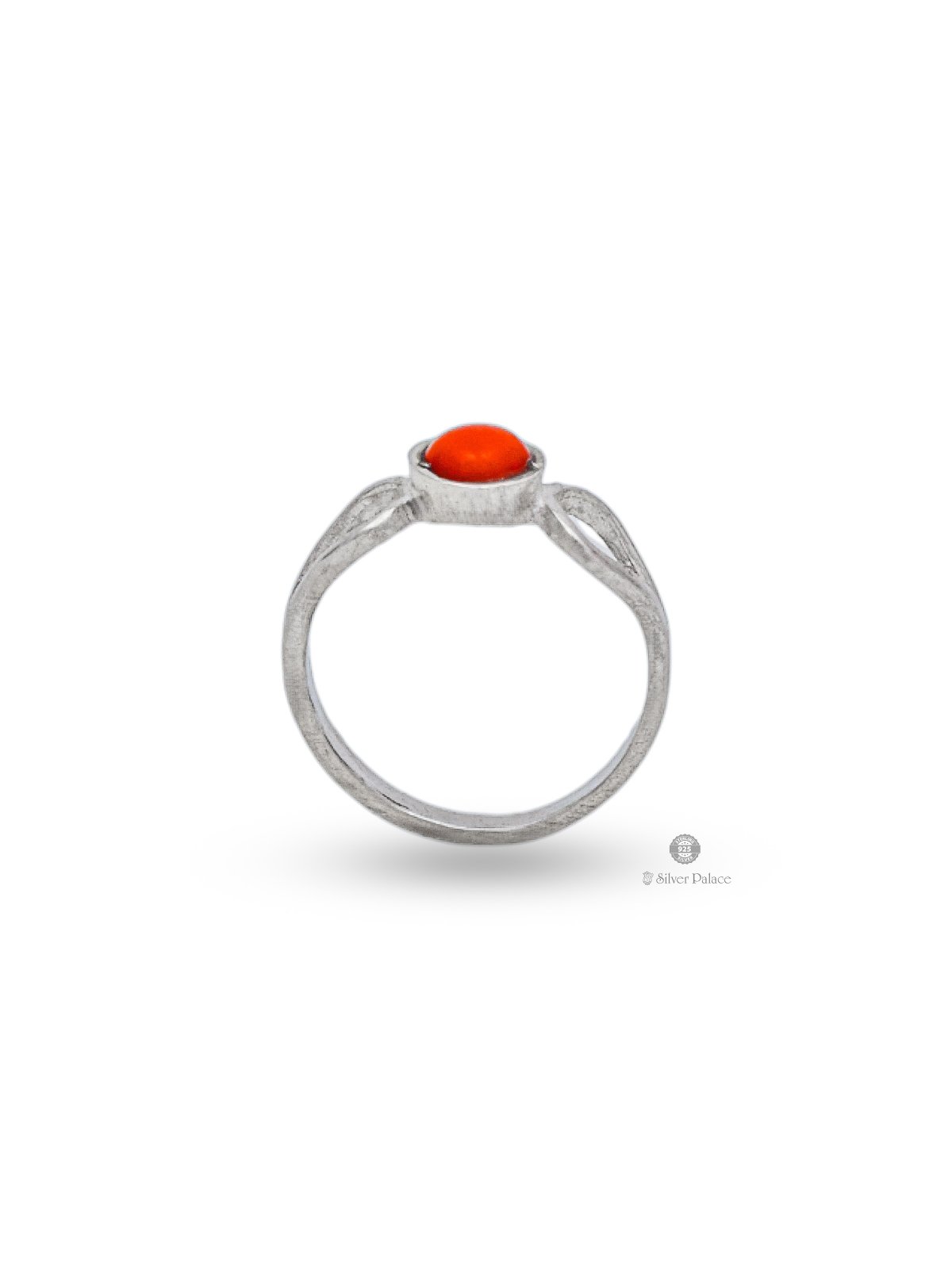 925 Sterling Silver Red Gemstone Rashi Ring For Unisex - Silver Palace