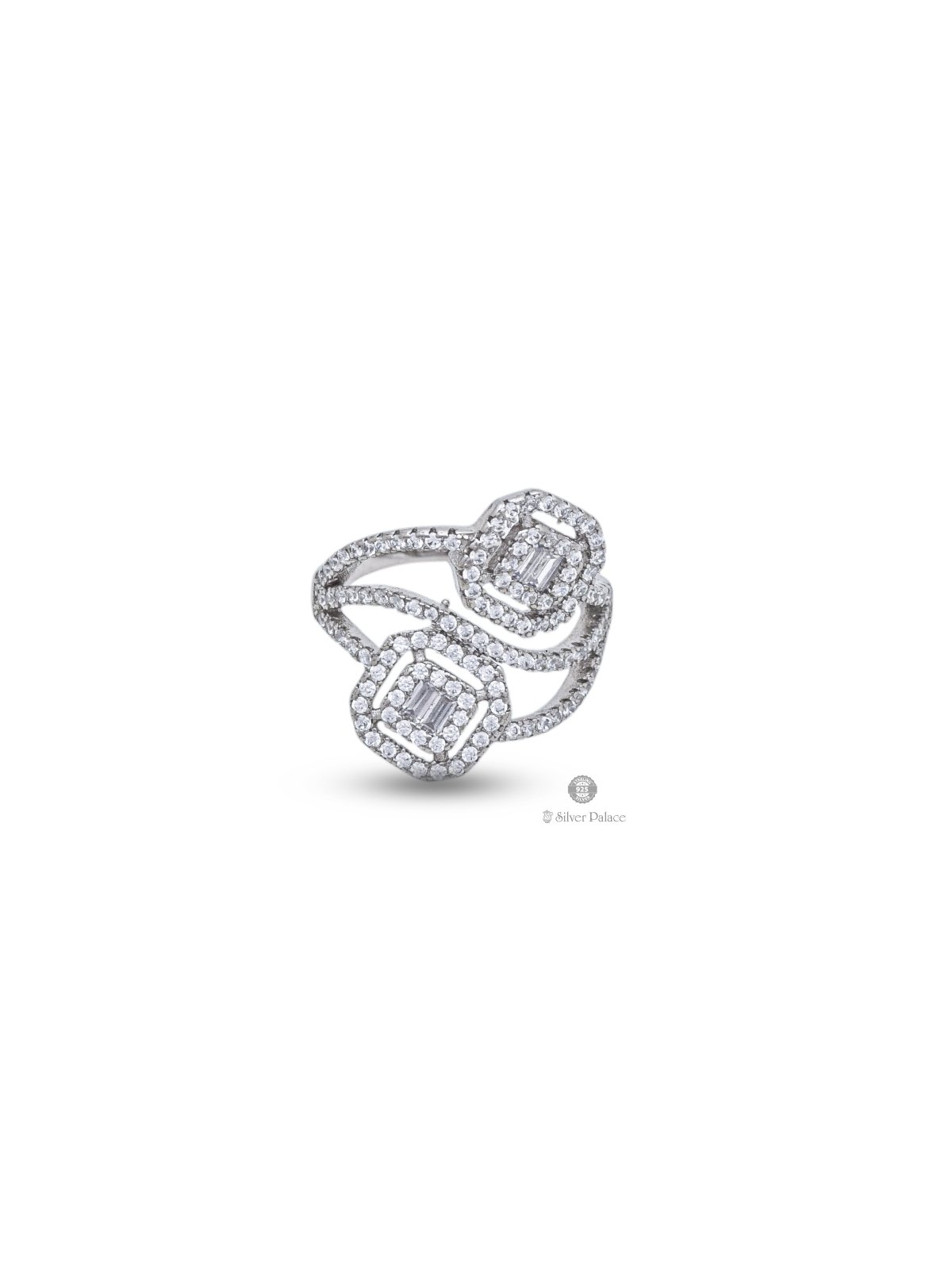 925 PURE SILVER WHITE STONE RING FOR GIRLS PUYA COLLECTION 