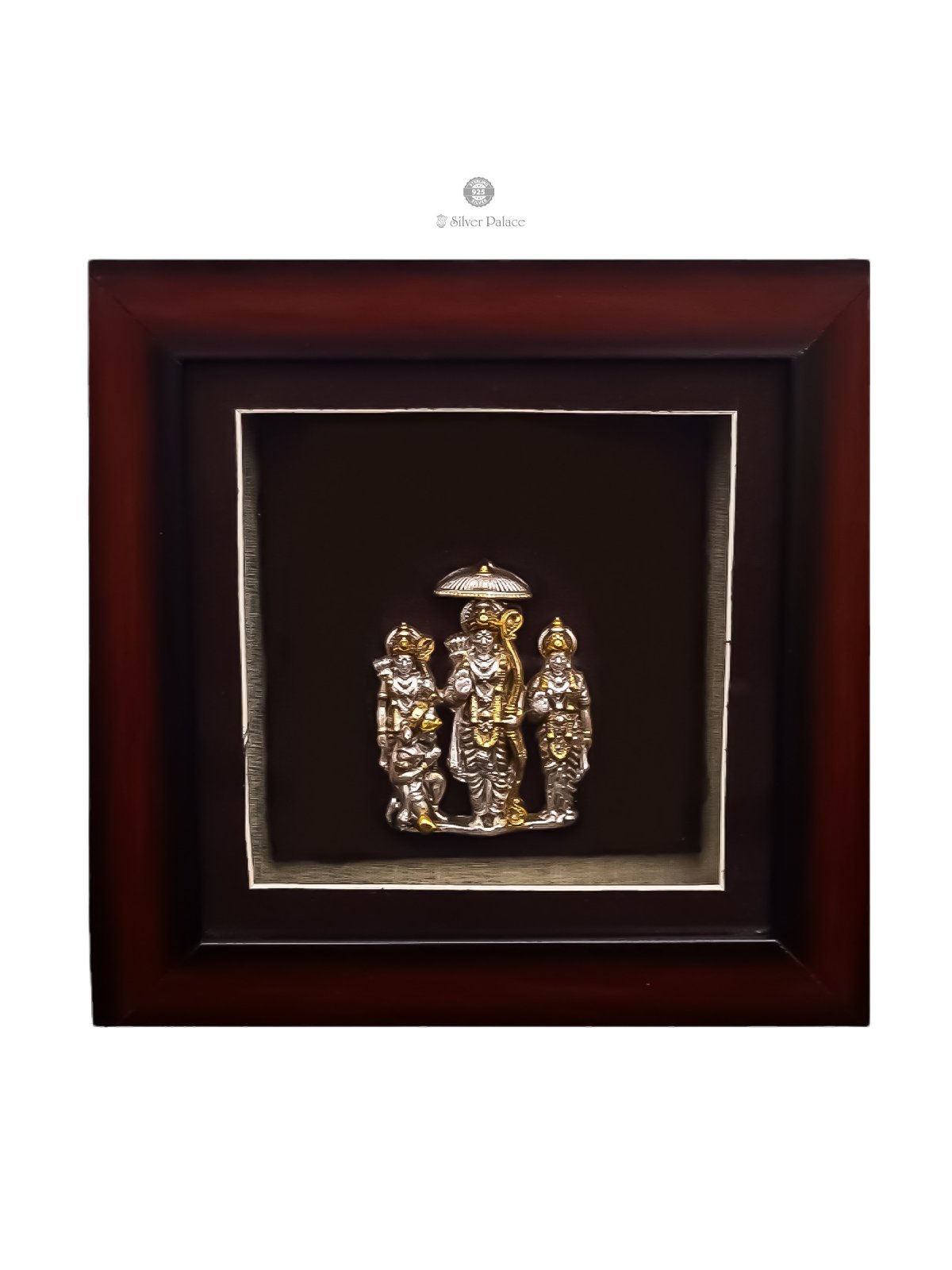 925 SILVER GOLD POLISHED RAM PARIVAR PHOTO FRAME 