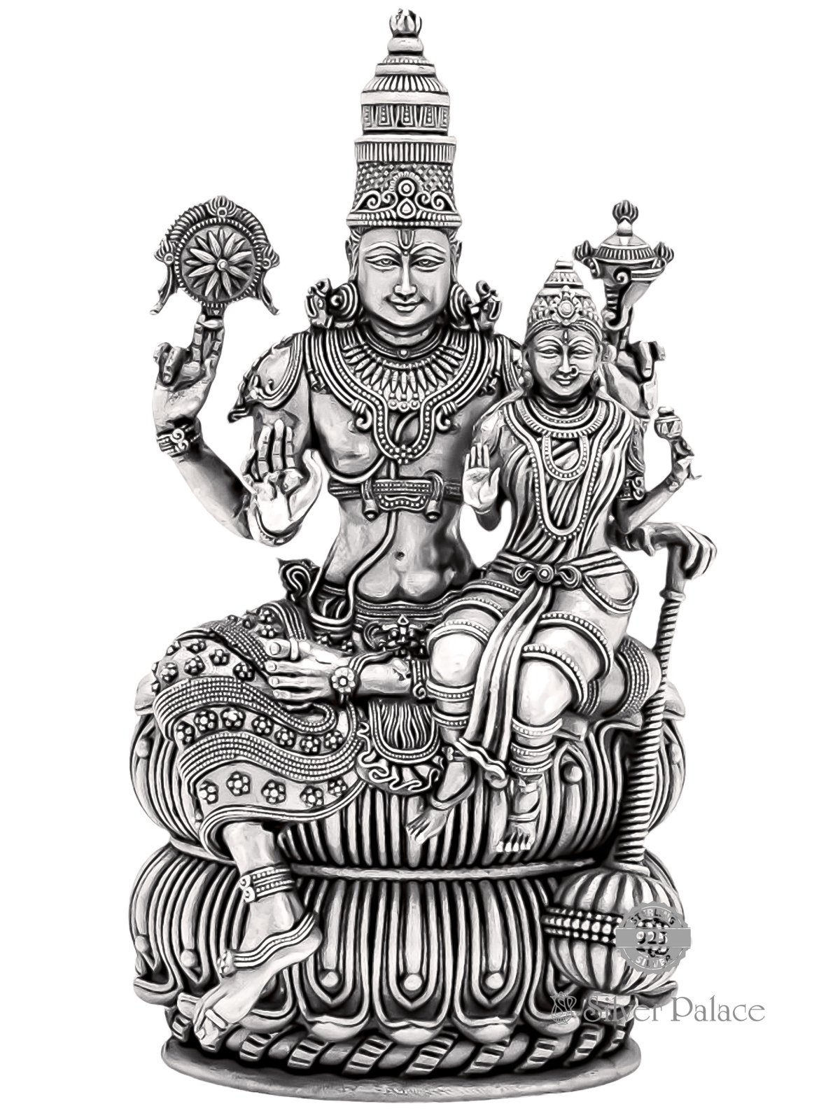 925 OXIDISED SILVER LIGHT WEIGHT LAKSHMI NARAYANAN LC IDOL