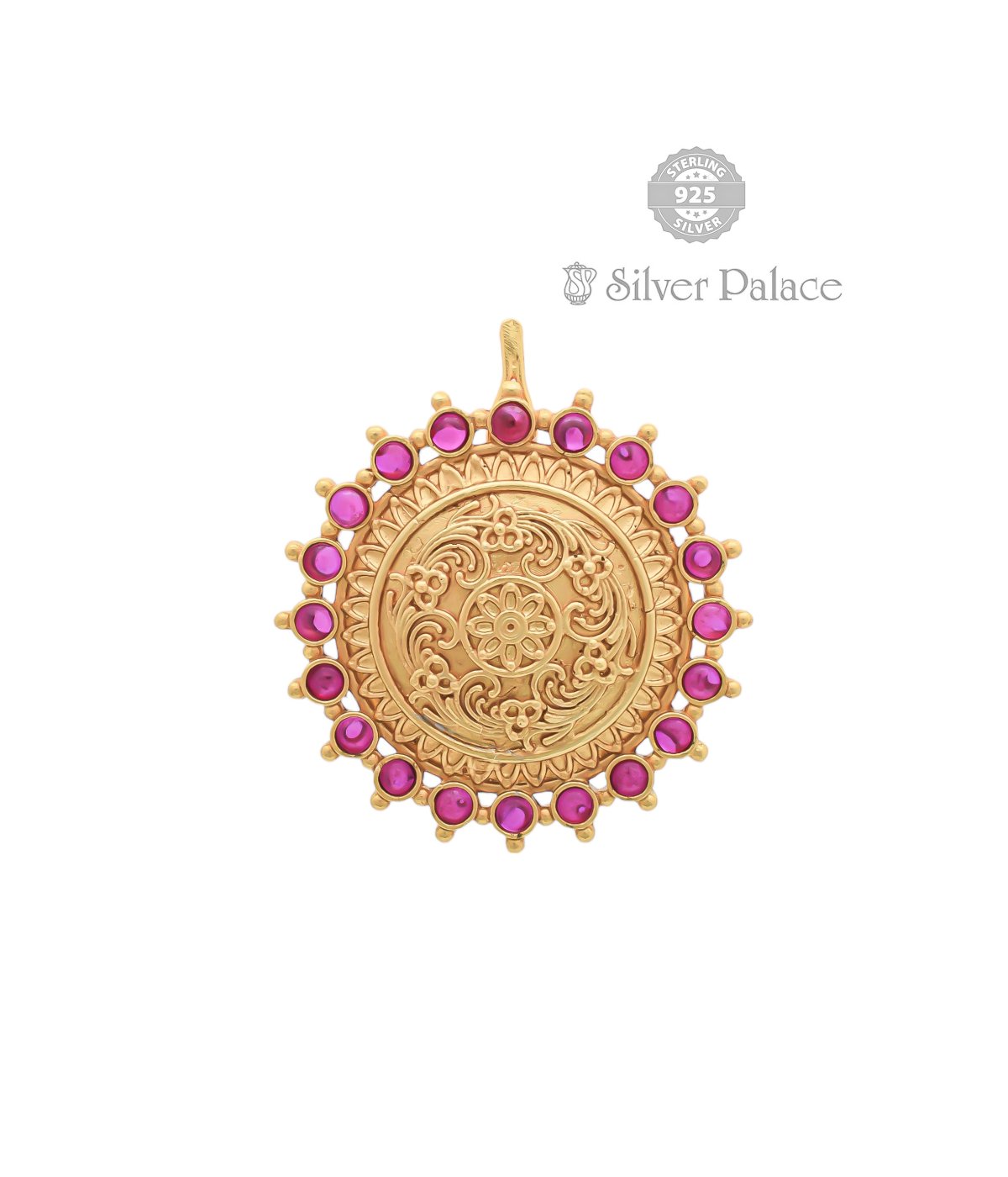 925 silver GOLD POLISHED PENDANT and hair clip FOR GIRLS ANITE COLLECTION