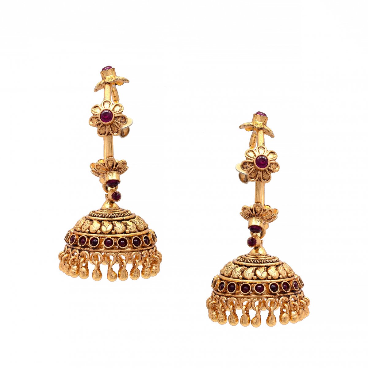 SILVER GOLD PLATED JHUMKA EARRINGS FOR WOMEN'S