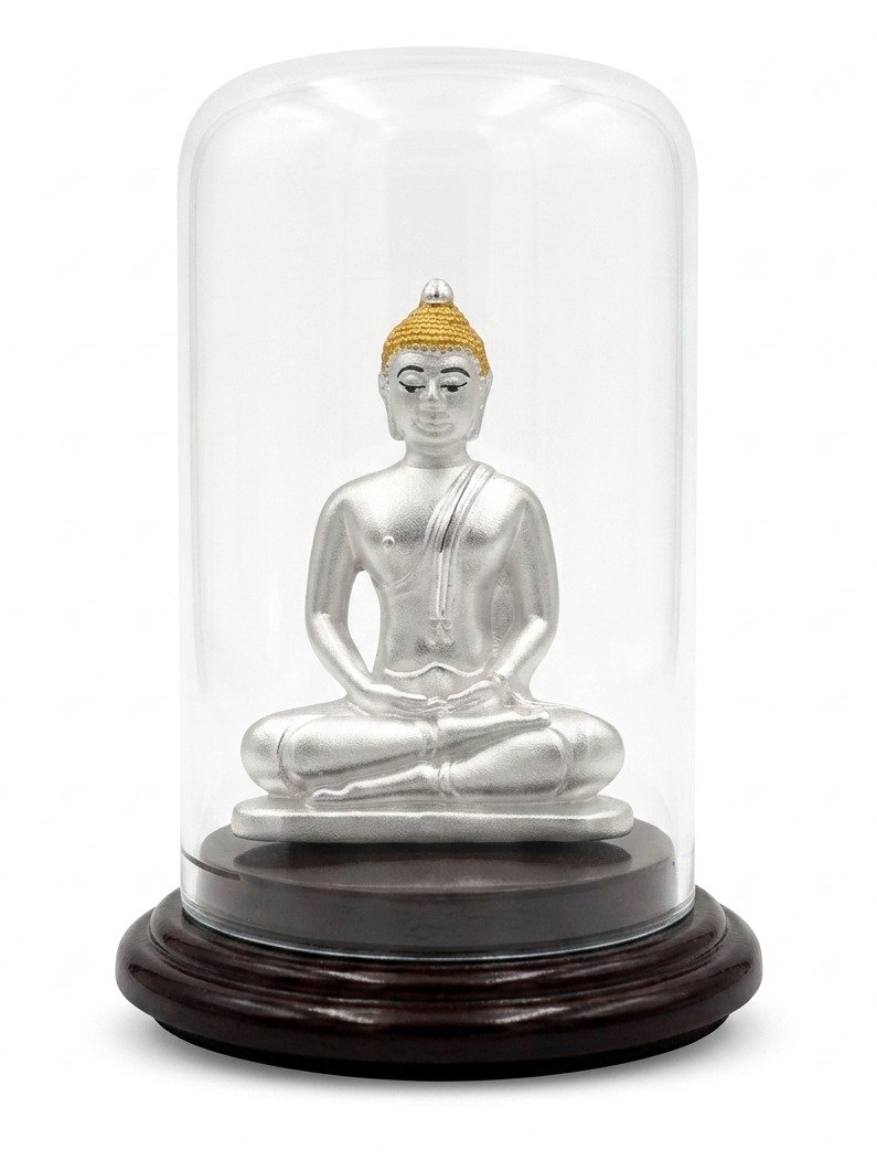 92.5 STERLING SILVER BUDDHA IDOL STATUE EJI COLLECTION