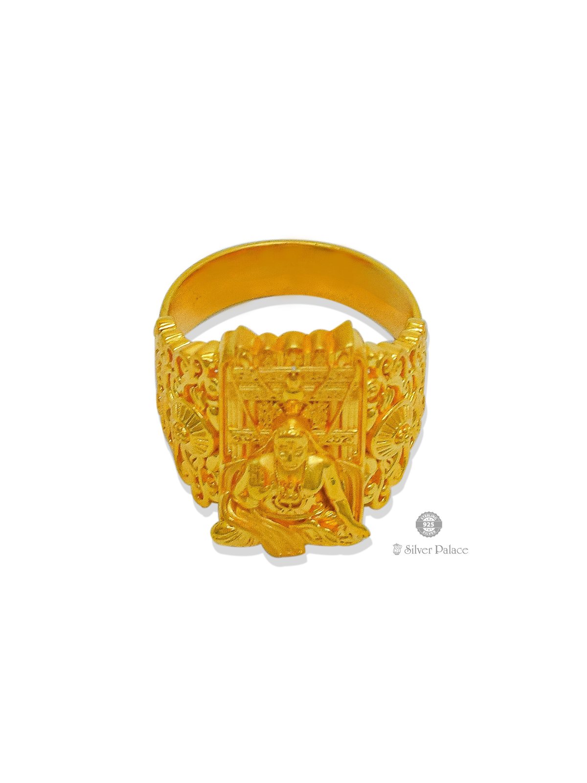 916 PURE GOLD RAGAVENDRA MOTIF FINGER RING FOR THE DEVOTEE KANCHE COLLECTION