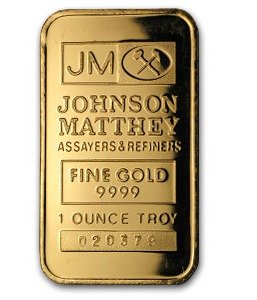 JM 999 GOLD BAR OUNCE 31.1 GMS