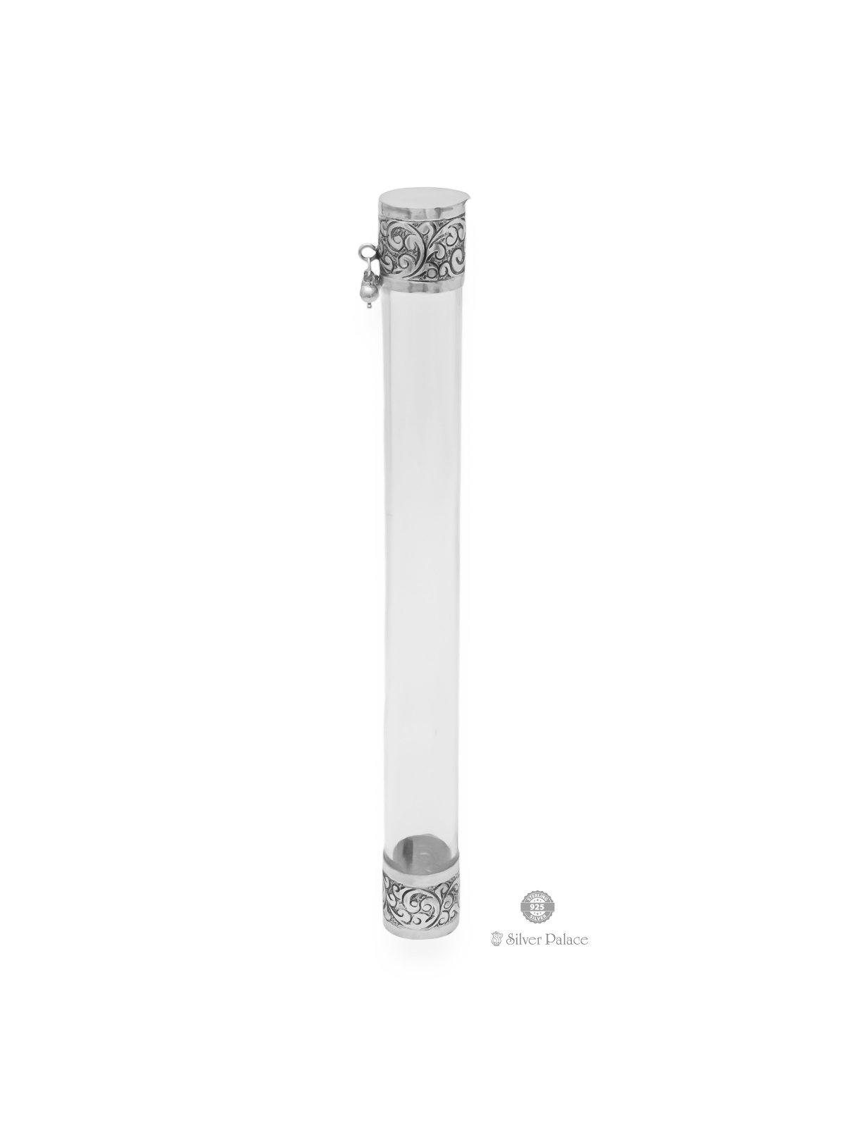 92.5 SILVER AGARBATHI HOLDER WITH BEADS FOR POOJA PURPOSE 