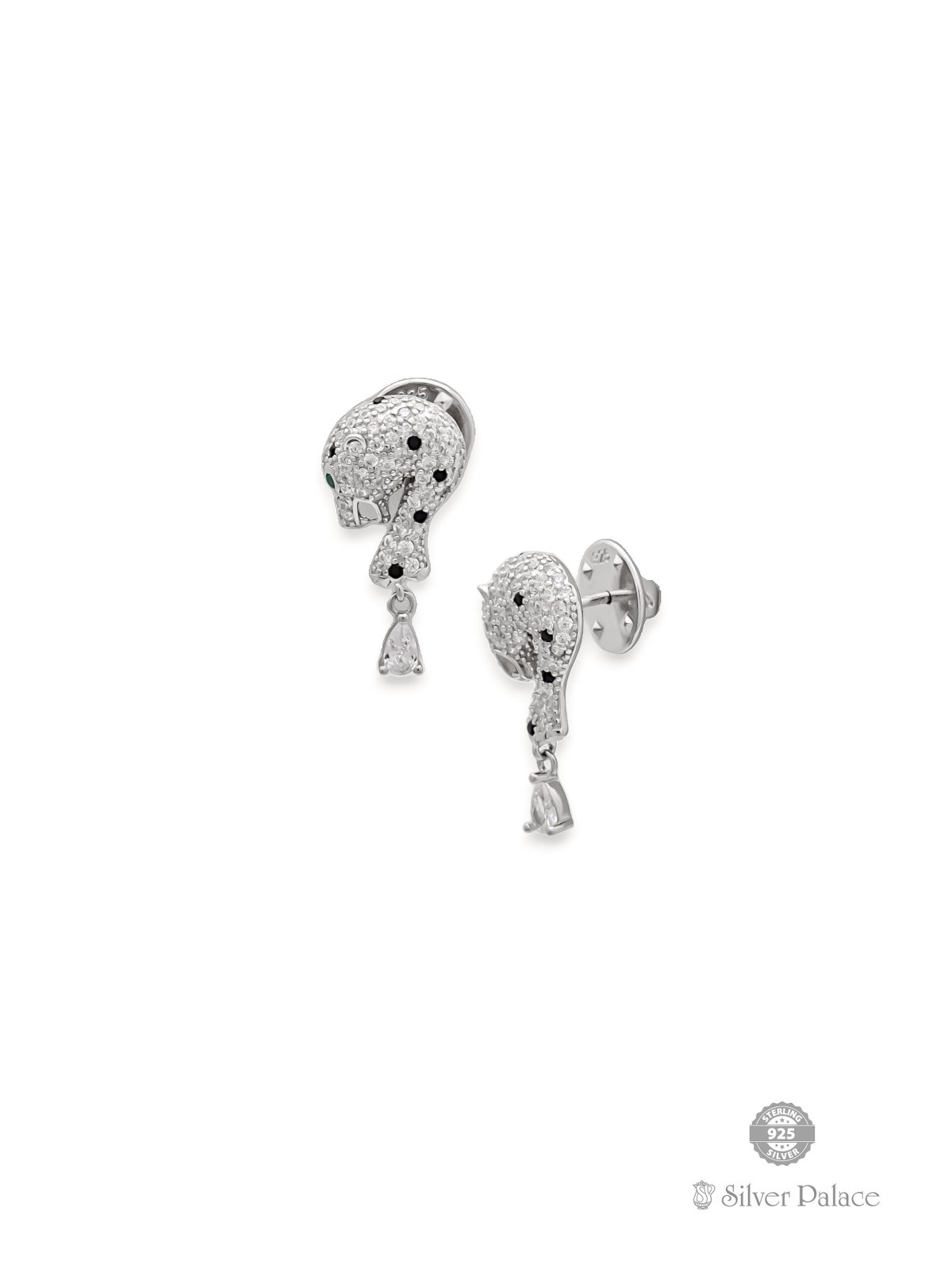 925 STERLING SILVER JAGUAR DESIGN COLLAR BUTTON FOR COAT SHOOT 