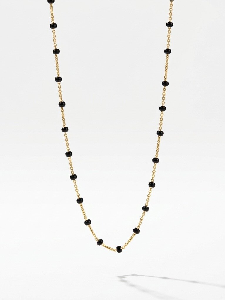 925 SILVER GOLS POLISHED NAZARIA DESIGN CHAIN FOR LADIES ANITE COLLECTION 