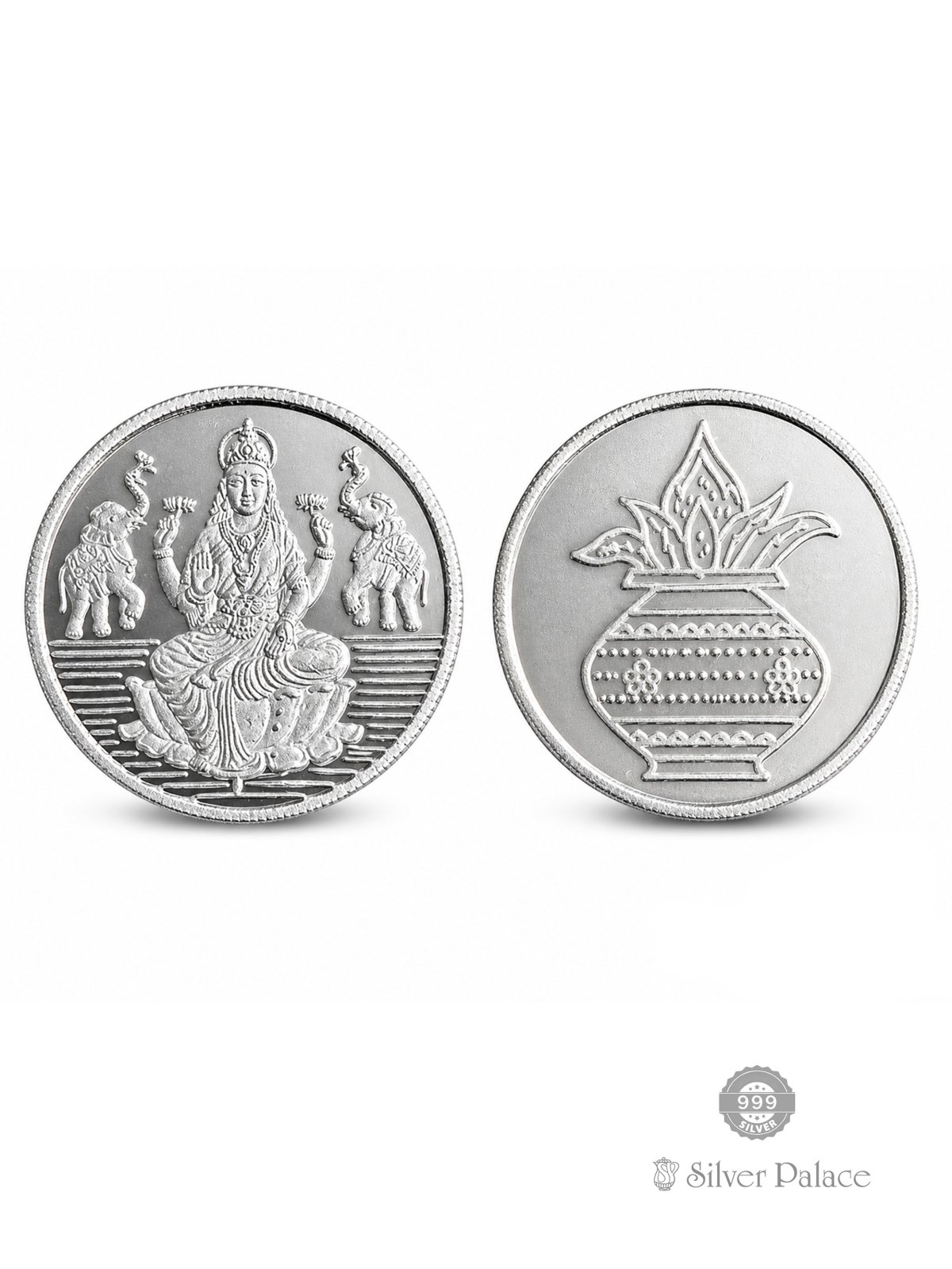 999 PURE SILVER LAKSHMI DESIGN 8 GRAM COIN