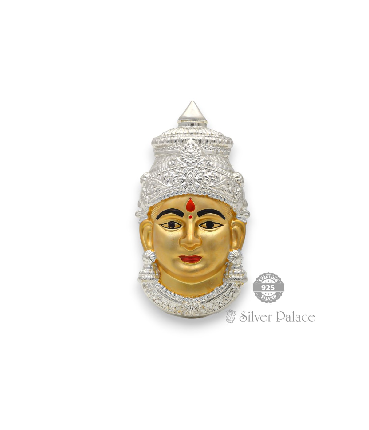 925 SILVER GOLD POLISHED AMMAN FACE 
