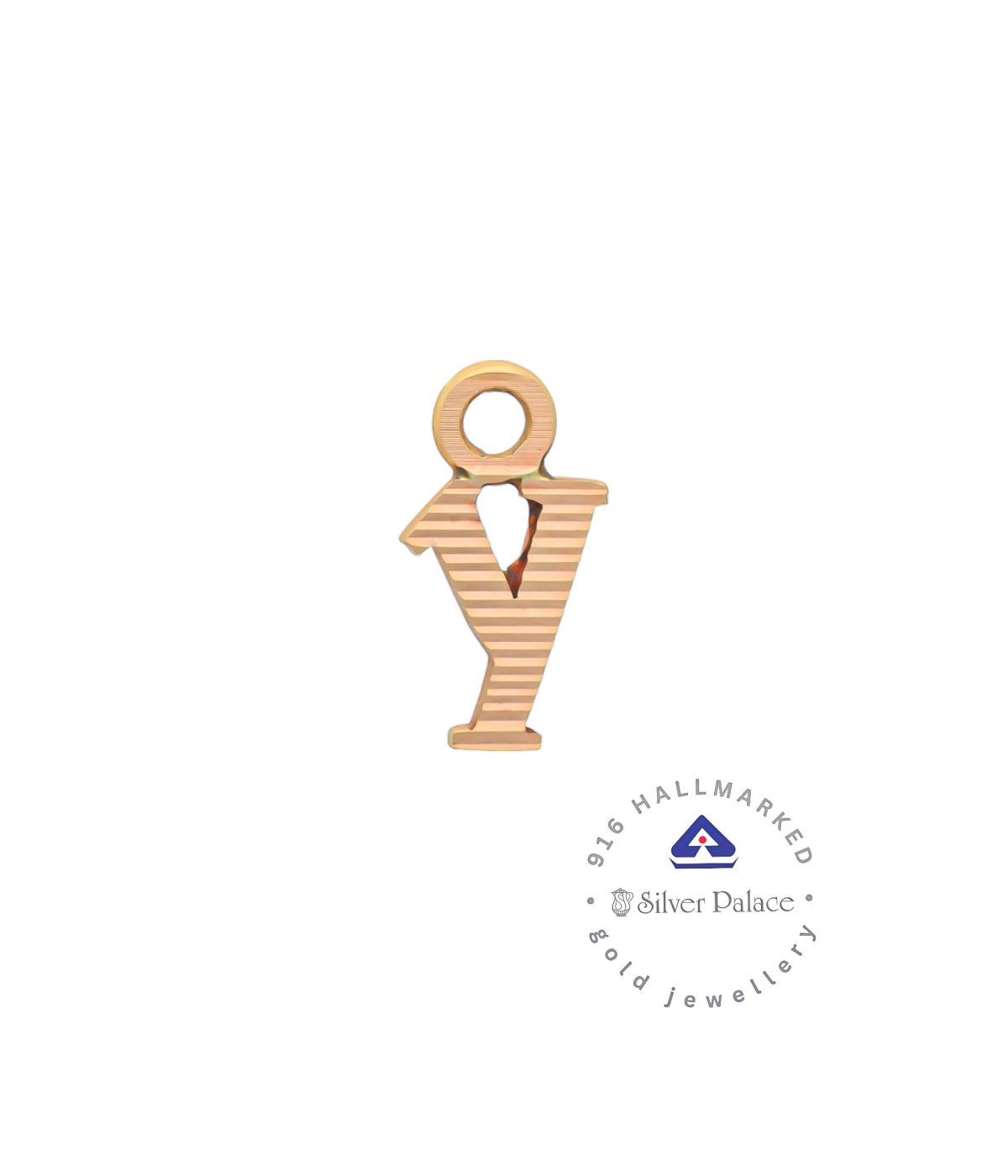 Kanche Collections Gold 916 purity Y Letter Pendant for Daily wear