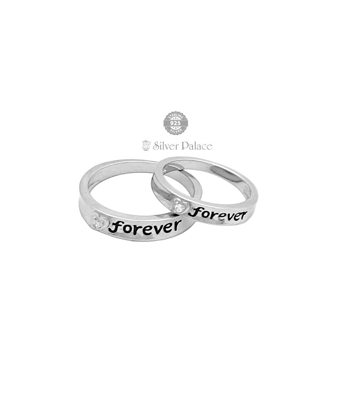 925 STERLING SILVER  Couple Rings Combo for Lovers