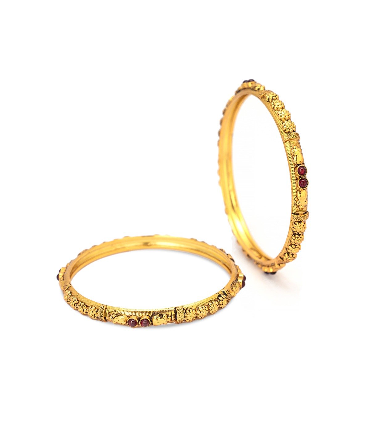 GOLD PLATED SUNFLOWER DESIGN THIN BANGLE GPN