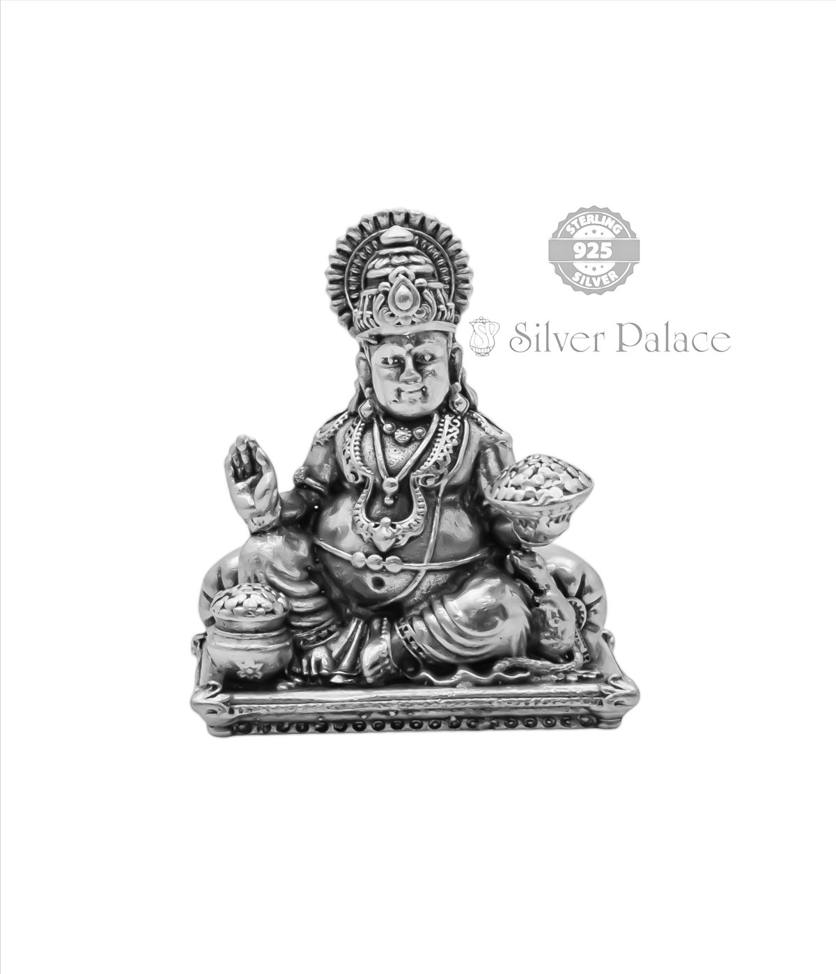 92.5 Oxidised Silver Kuber Idol For Pooja Uses - Silver Palace