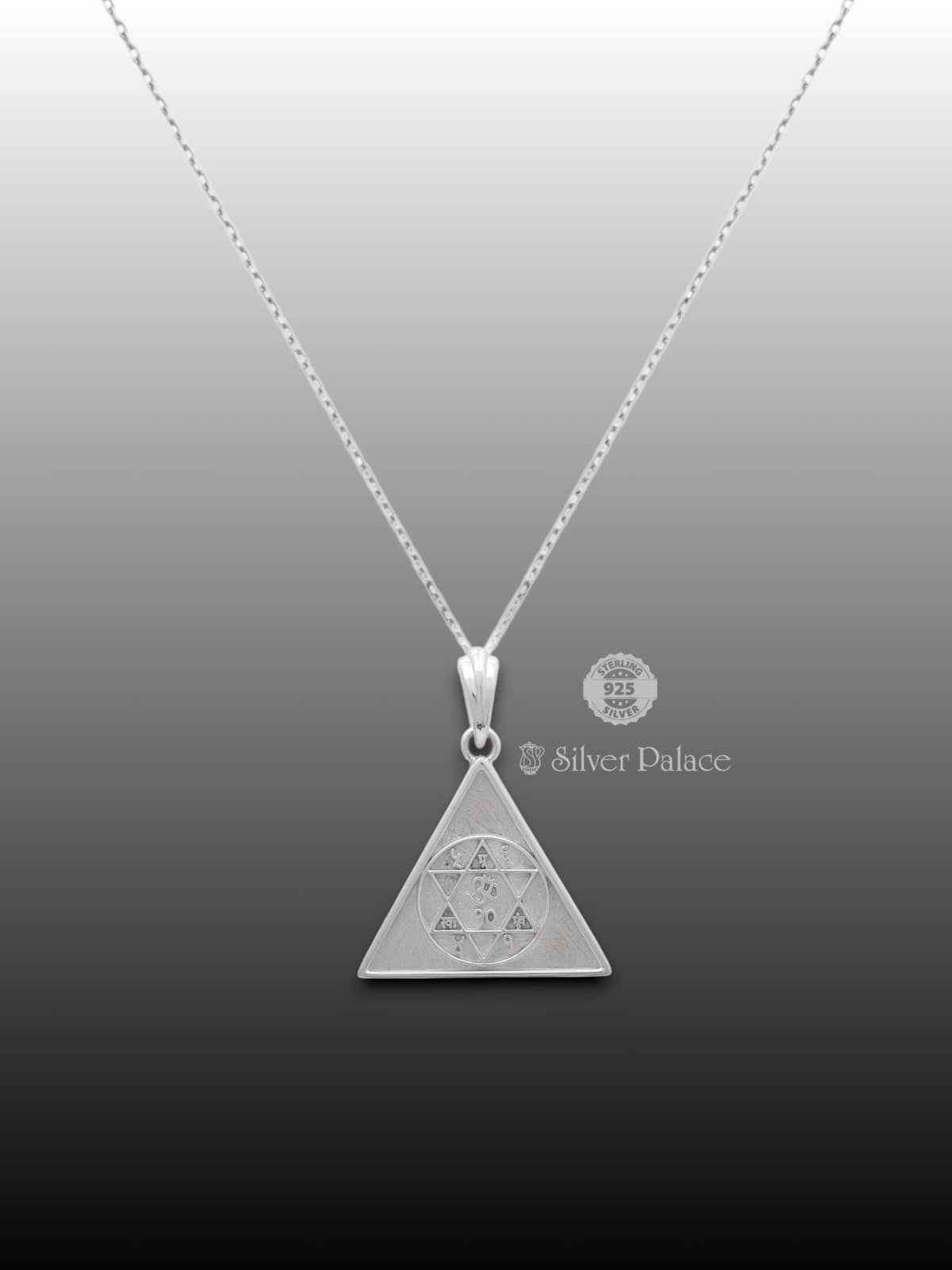 925 PURE SILVER GAYATRI MANTRA YANTRA PENDANT FOR DIVINE SHRI COLLECTION