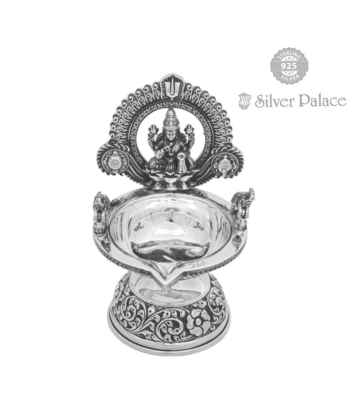 925 OXIDIZED SILVER RADHE COLLECTION KAMATCHI LAMP FOR POOJA PURPOSE