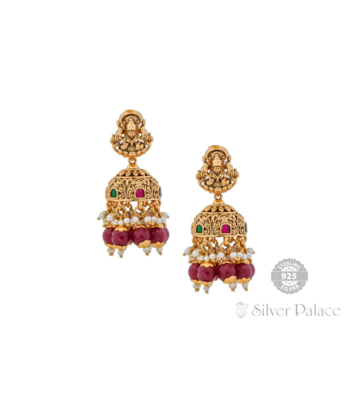 925 STERLING SILVER ANITE COLLECTION GOLD POLISH LAKSHMI NECKLACE FOR WOMEN