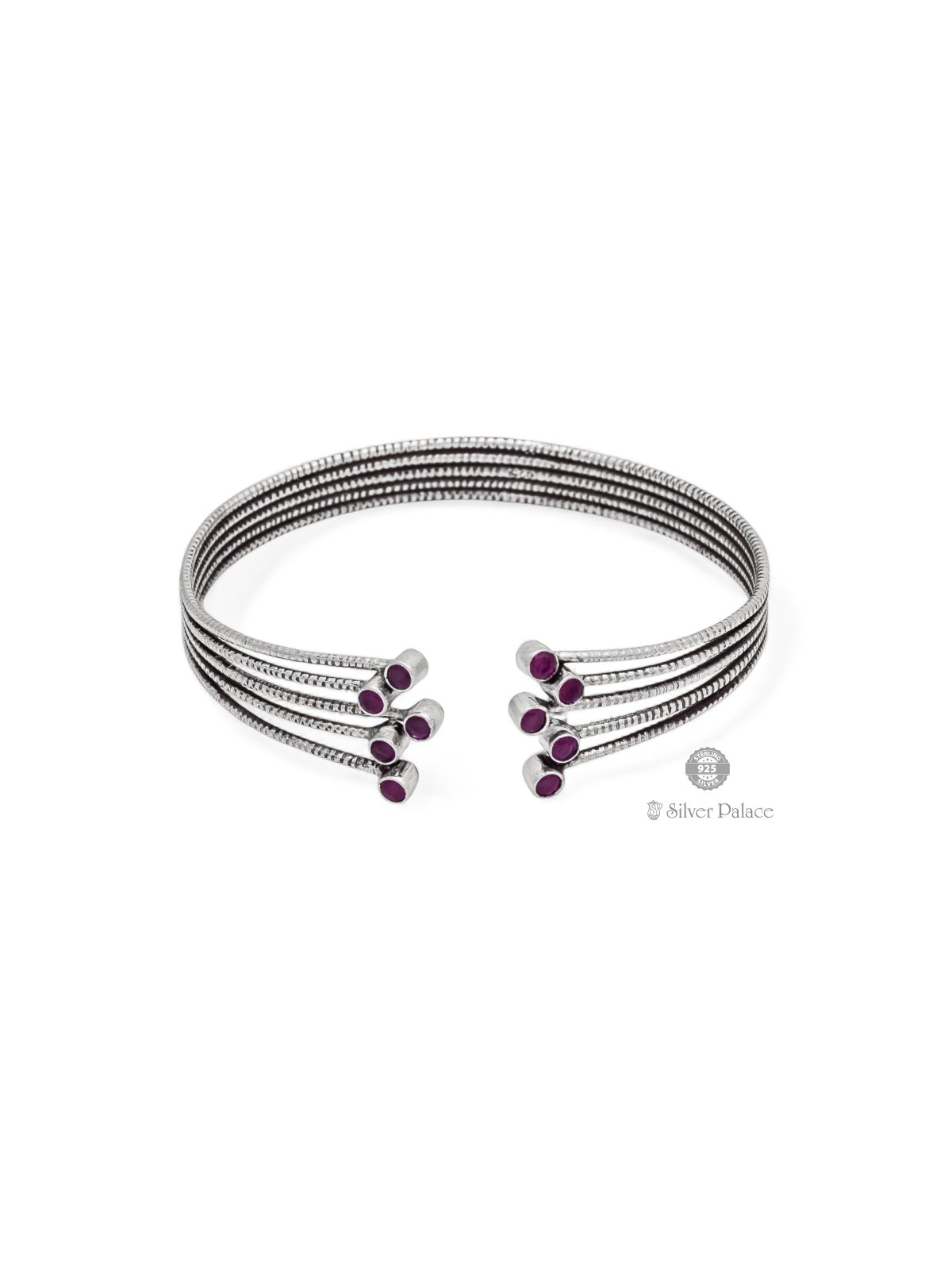 925 OXIDISED SILVER OPEN CUFF-KADA FOR LADIES NEETH COLLECTION 