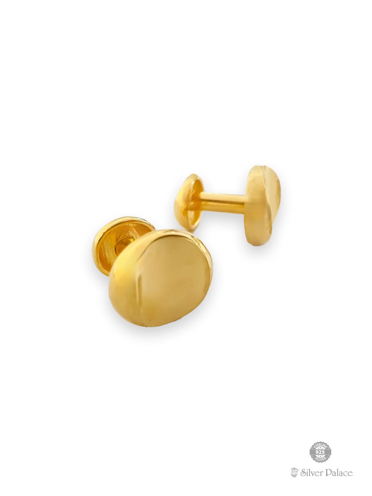 916 PURE GOLD PLAIN DESIGN CUFF LINKS FOR MENS 