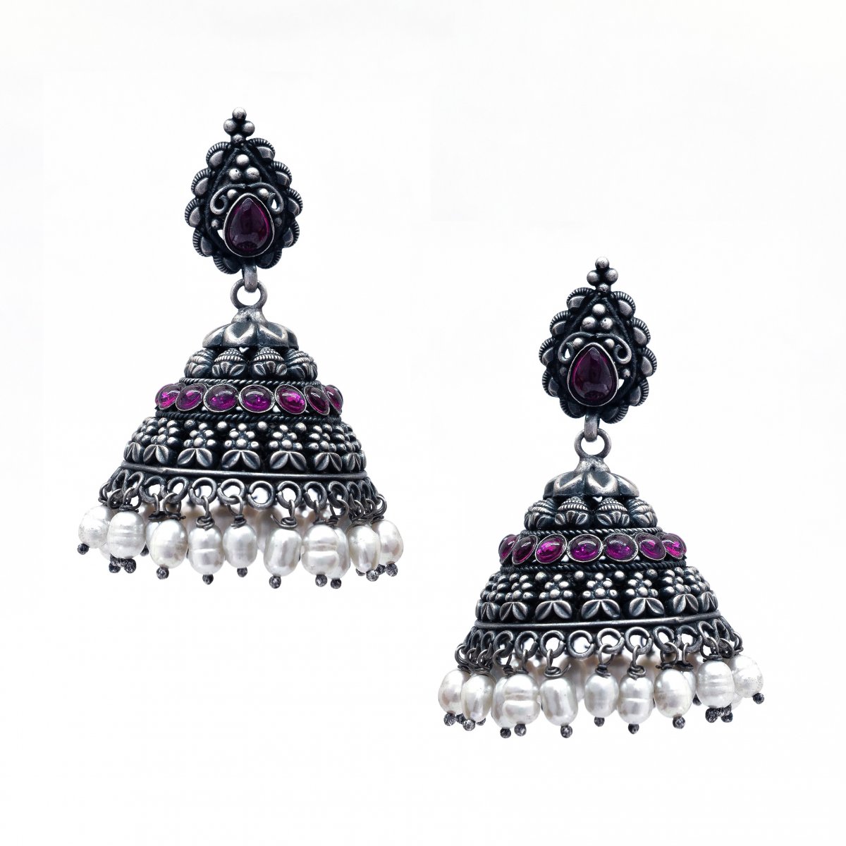 92.5 OXDIZED SILVER JHUMKA FOR WOMEN & GIRLS 