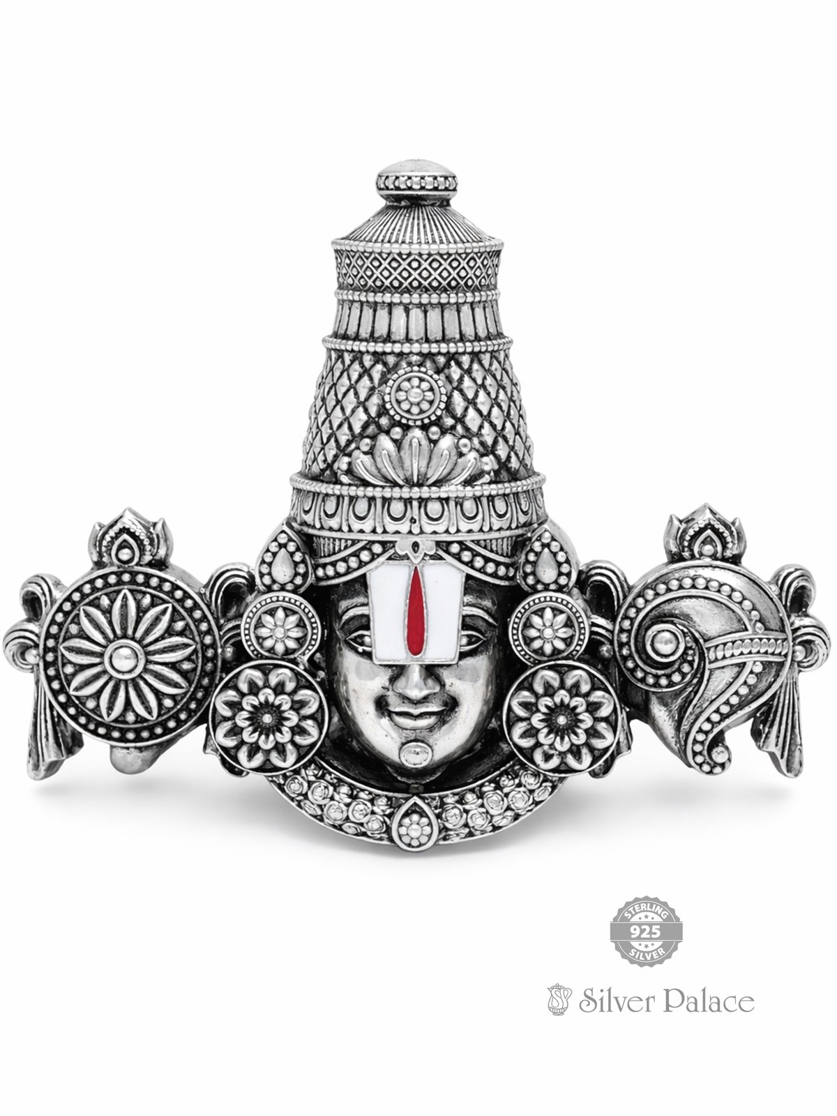 925 OXIDISED SILVER BALAJI HEAD IDOL FOR POOJA 
