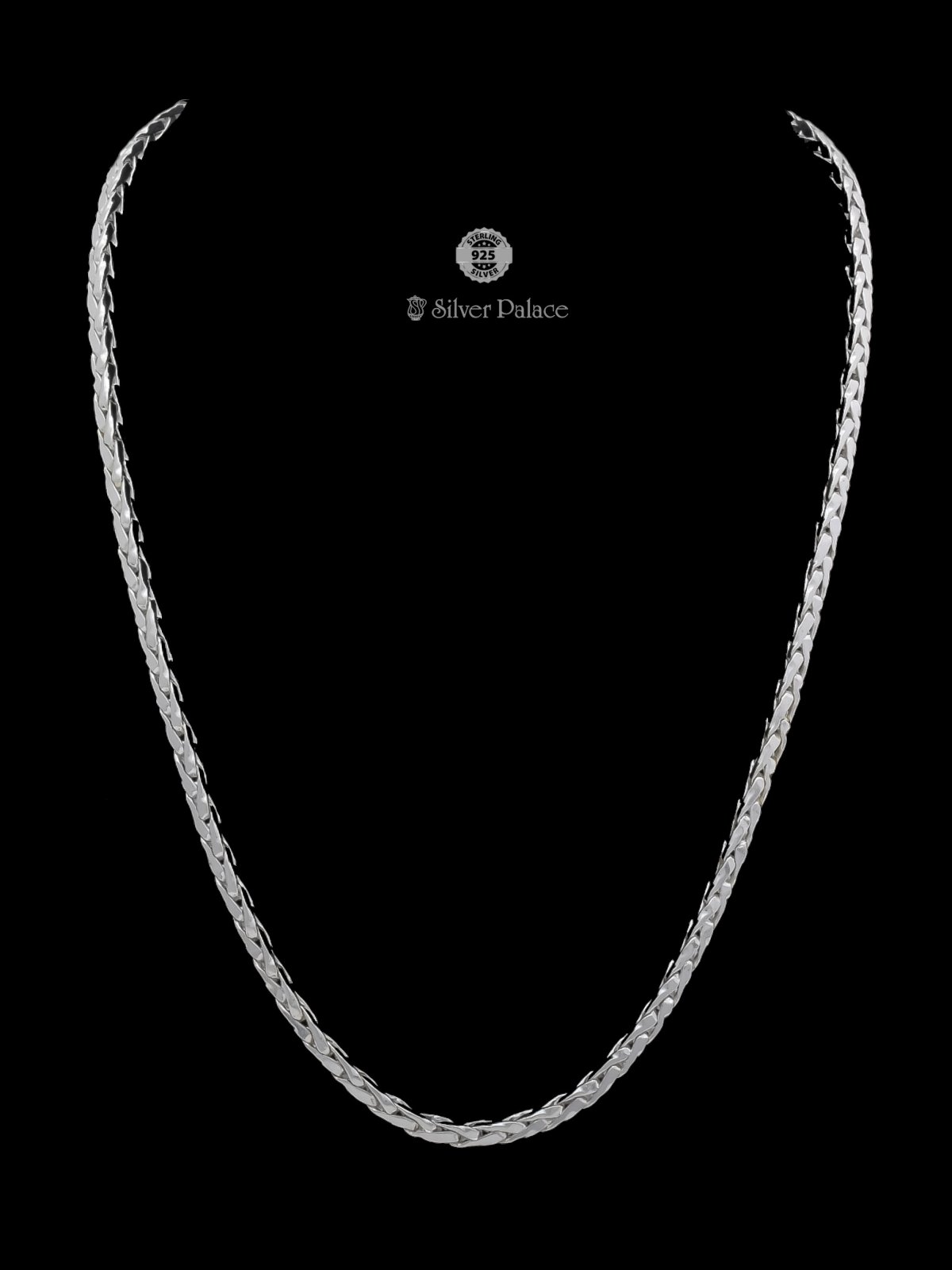 925 Sterling Silver Hollow Link Chain For Men - Silver Palace