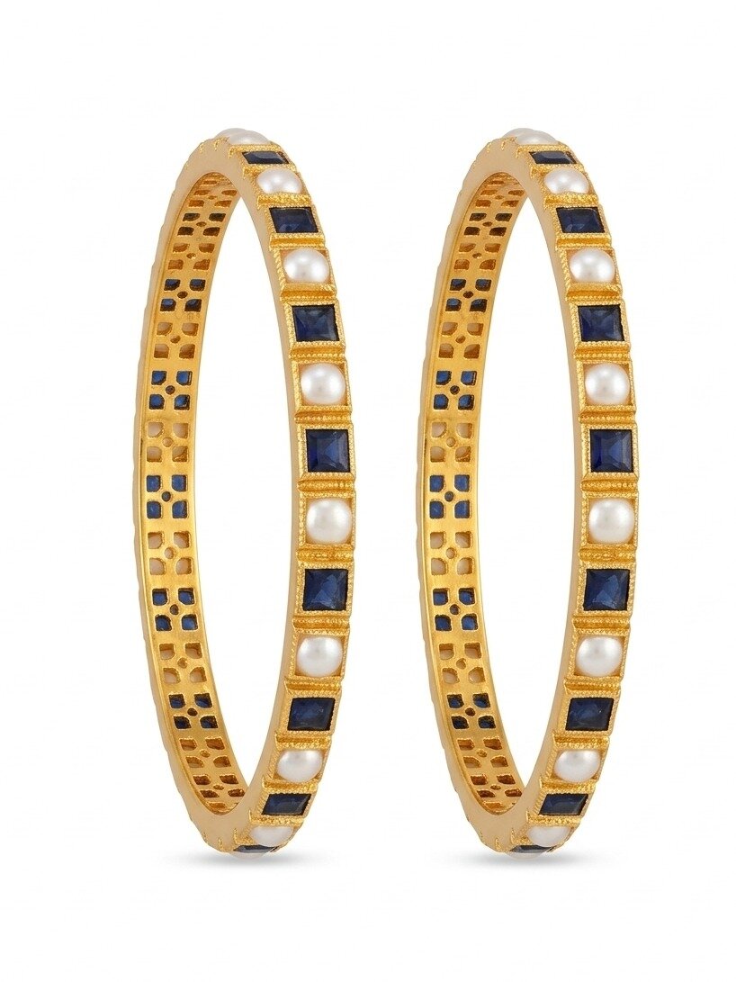 925 SILVER GOLD POLISH TRADITIONAL BANGLES FOR WOMEN ANITE COLLECTION