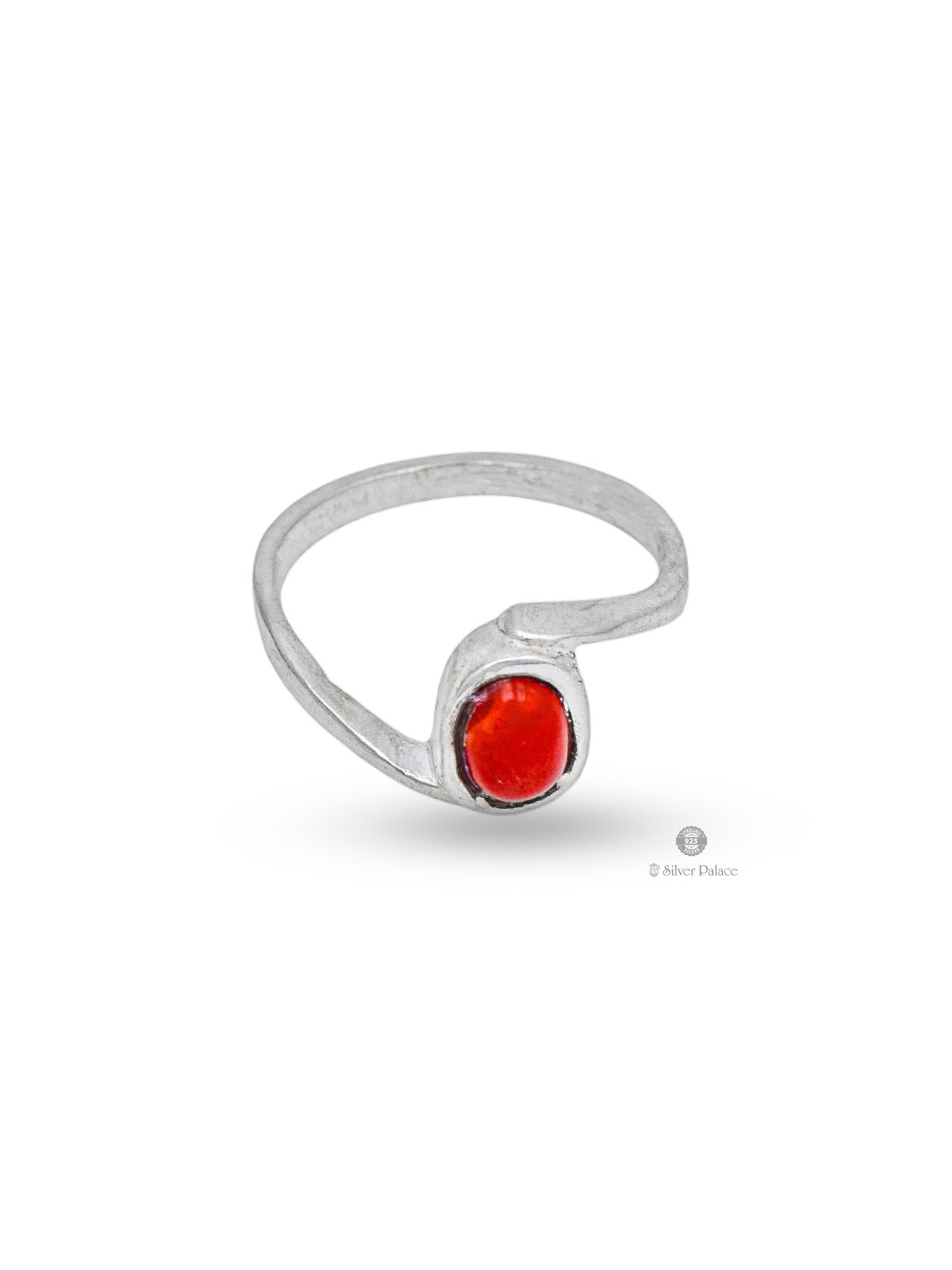 925 STERLING SILVER RED STONE RASHI RING FOR MEN AND WOMEN 