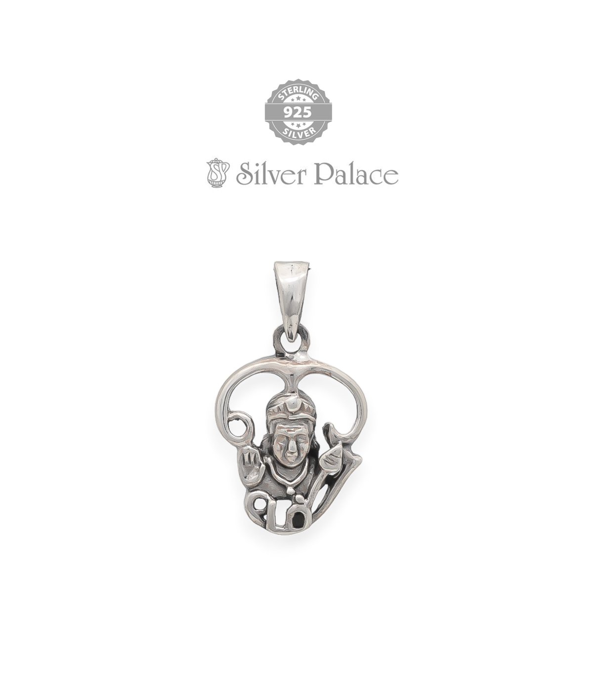 PURE SILVER DIVINE COLLECTIONS OM WITH MURUGAN PENDANTS FOR MENS
